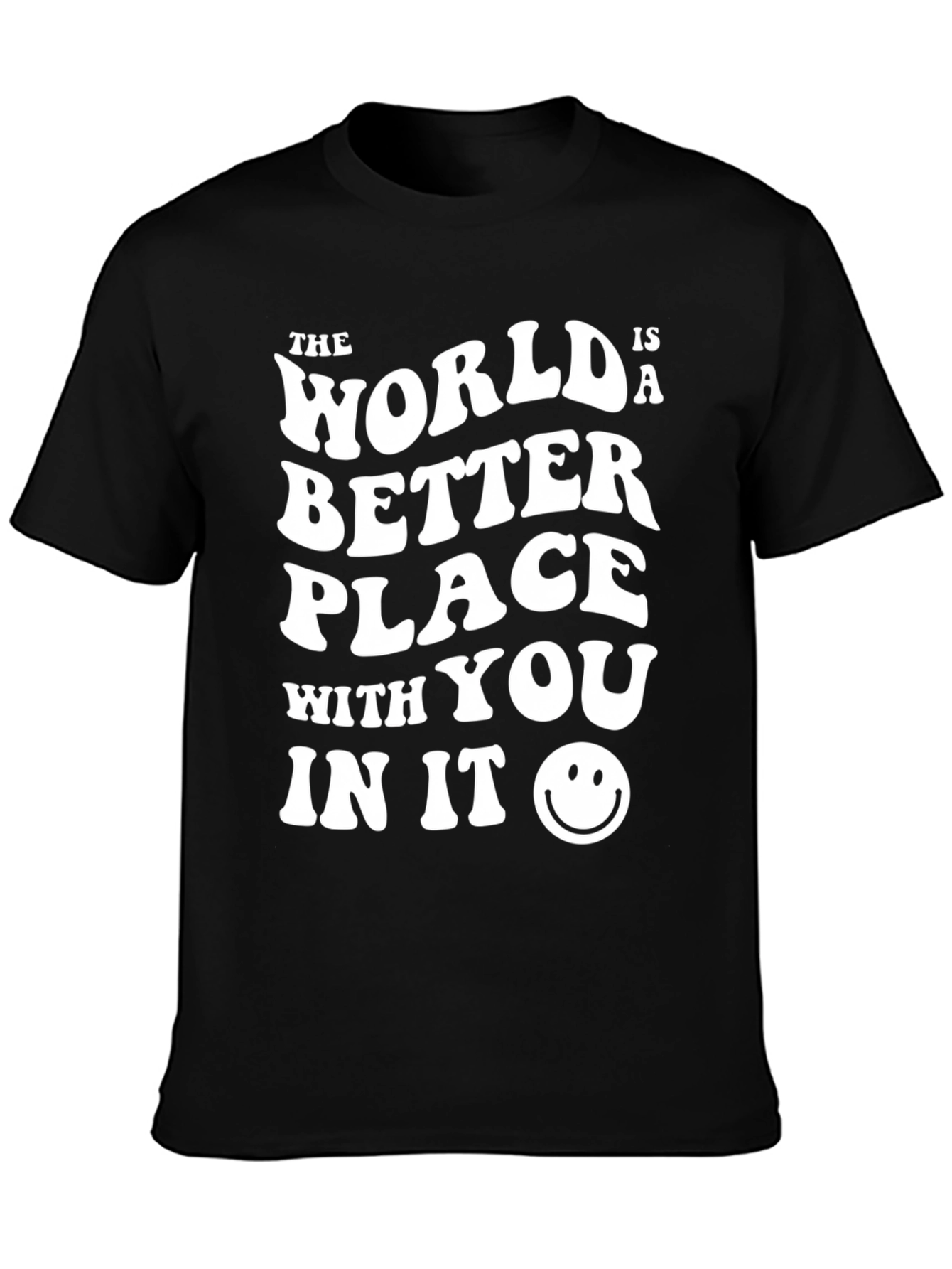 World Better With You Black Graphic Tee