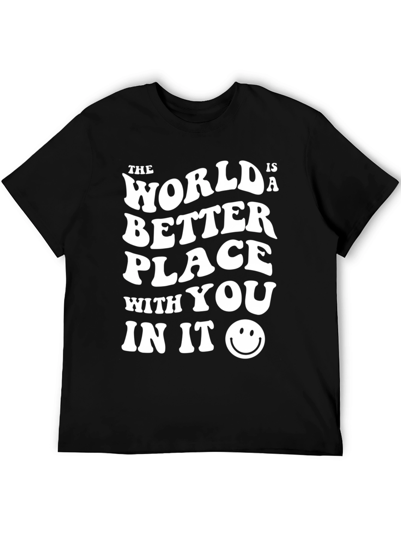World Better With You Black Graphic Tee