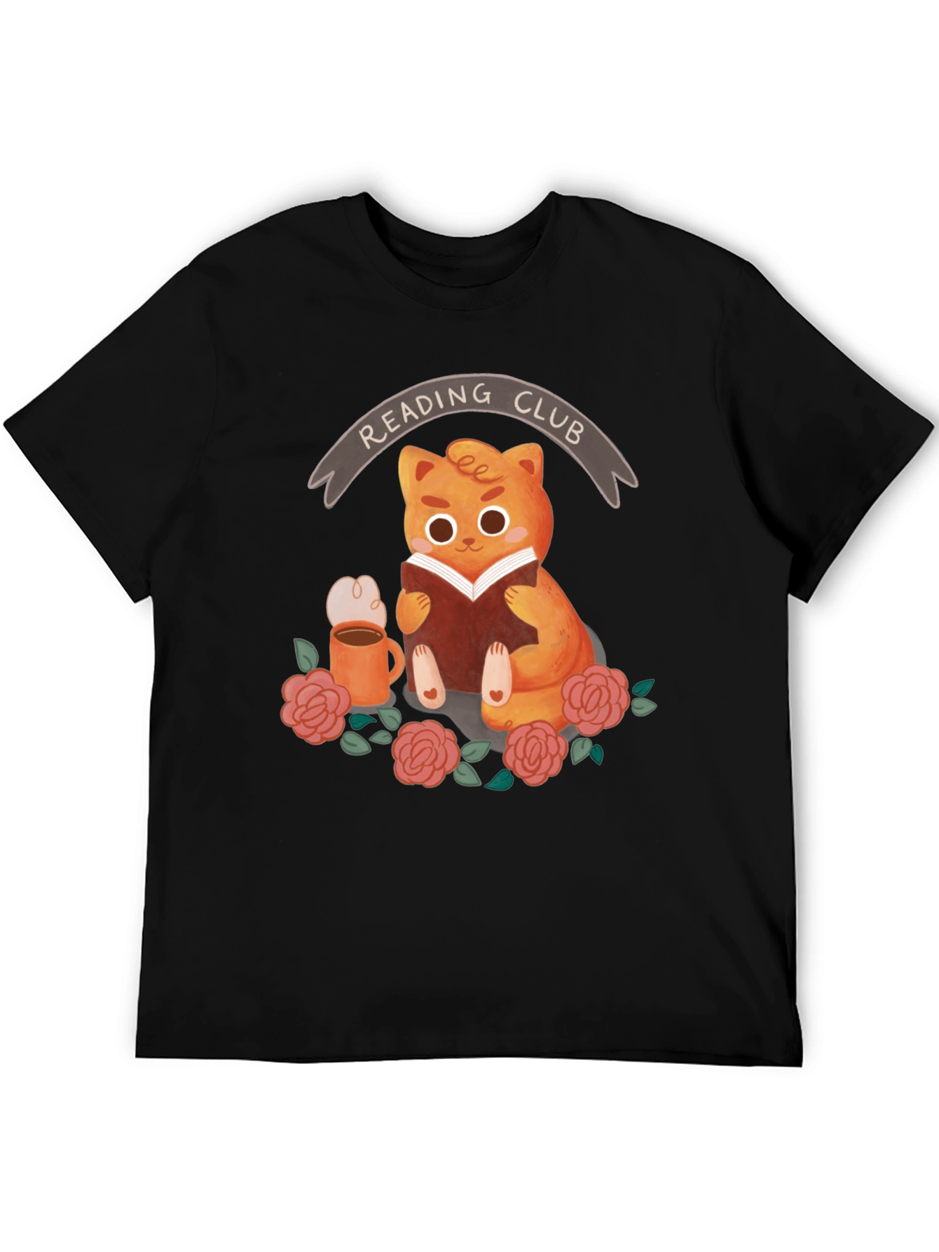 Reading Club Cat T-Shirt