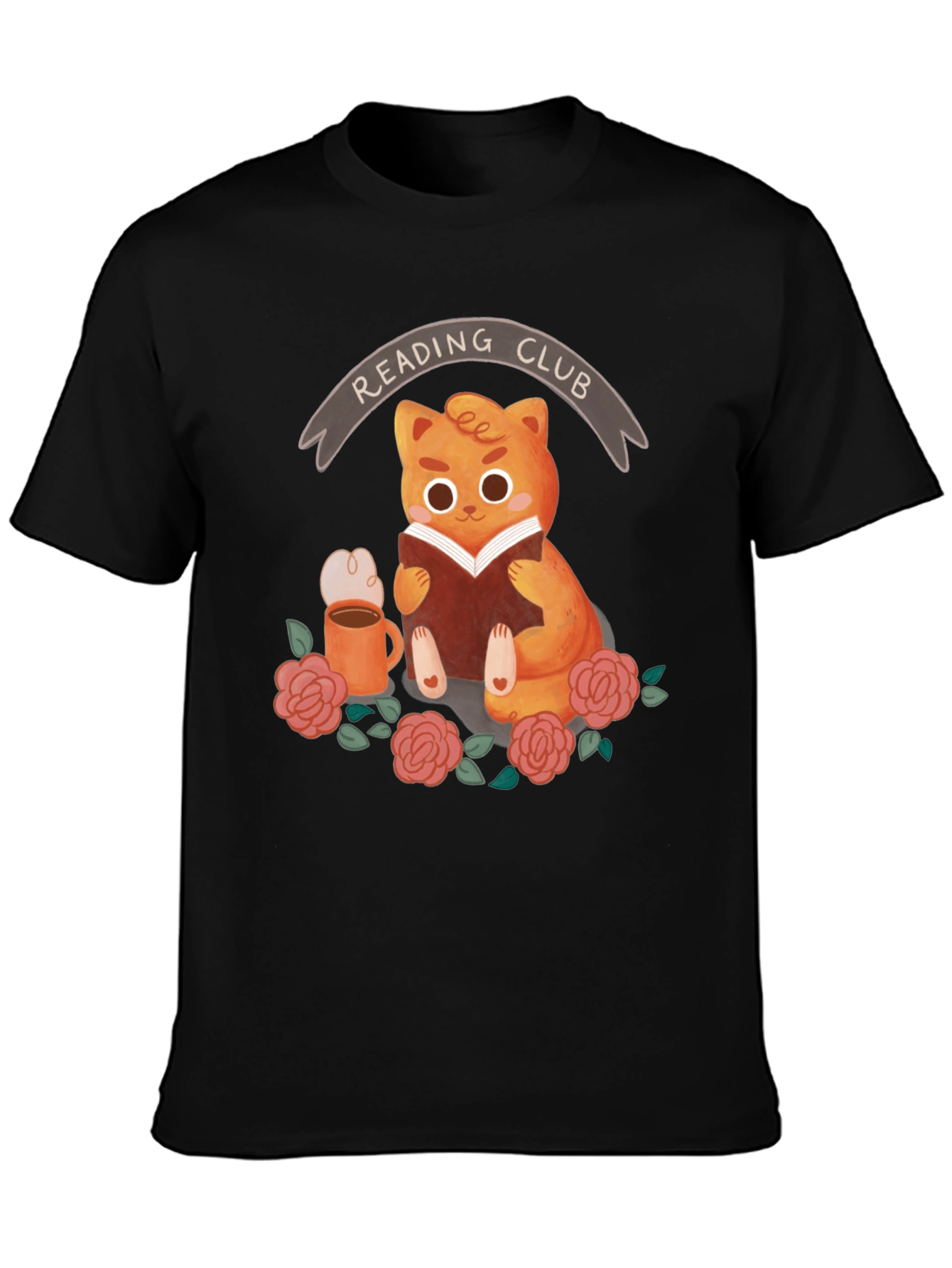 Reading Club Cat T-Shirt