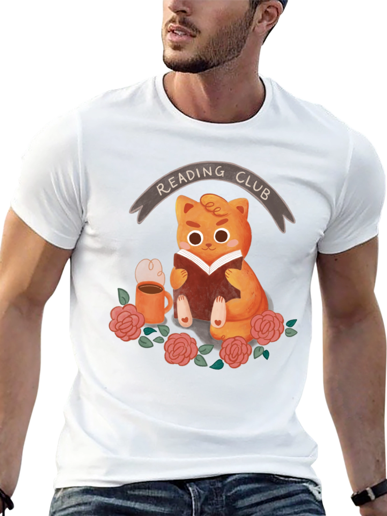 Reading Club Cat T-Shirt