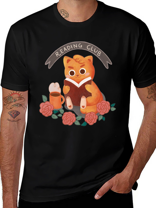 Reading Club Cat T-Shirt