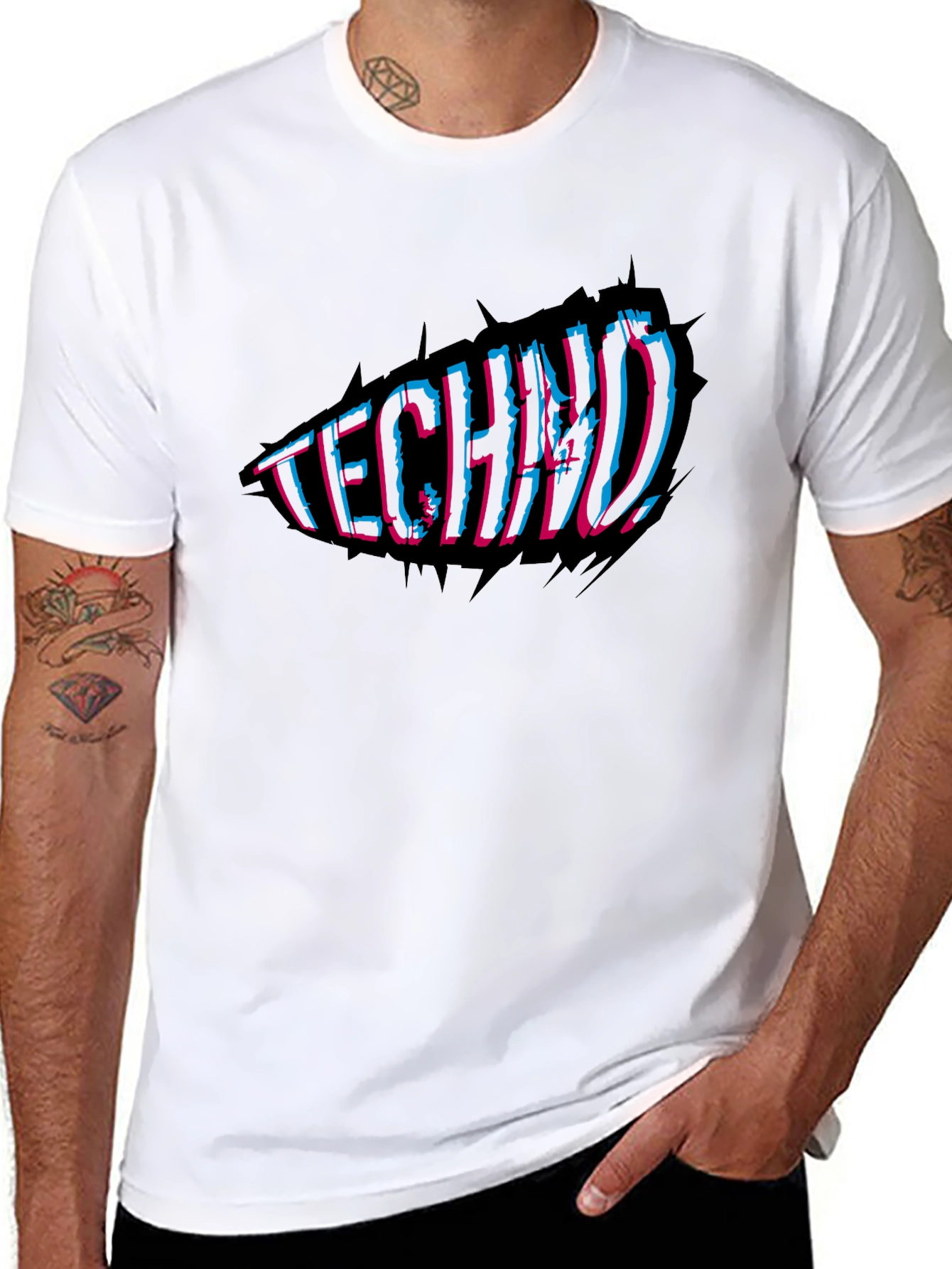 Techno Music Black T-Shirt