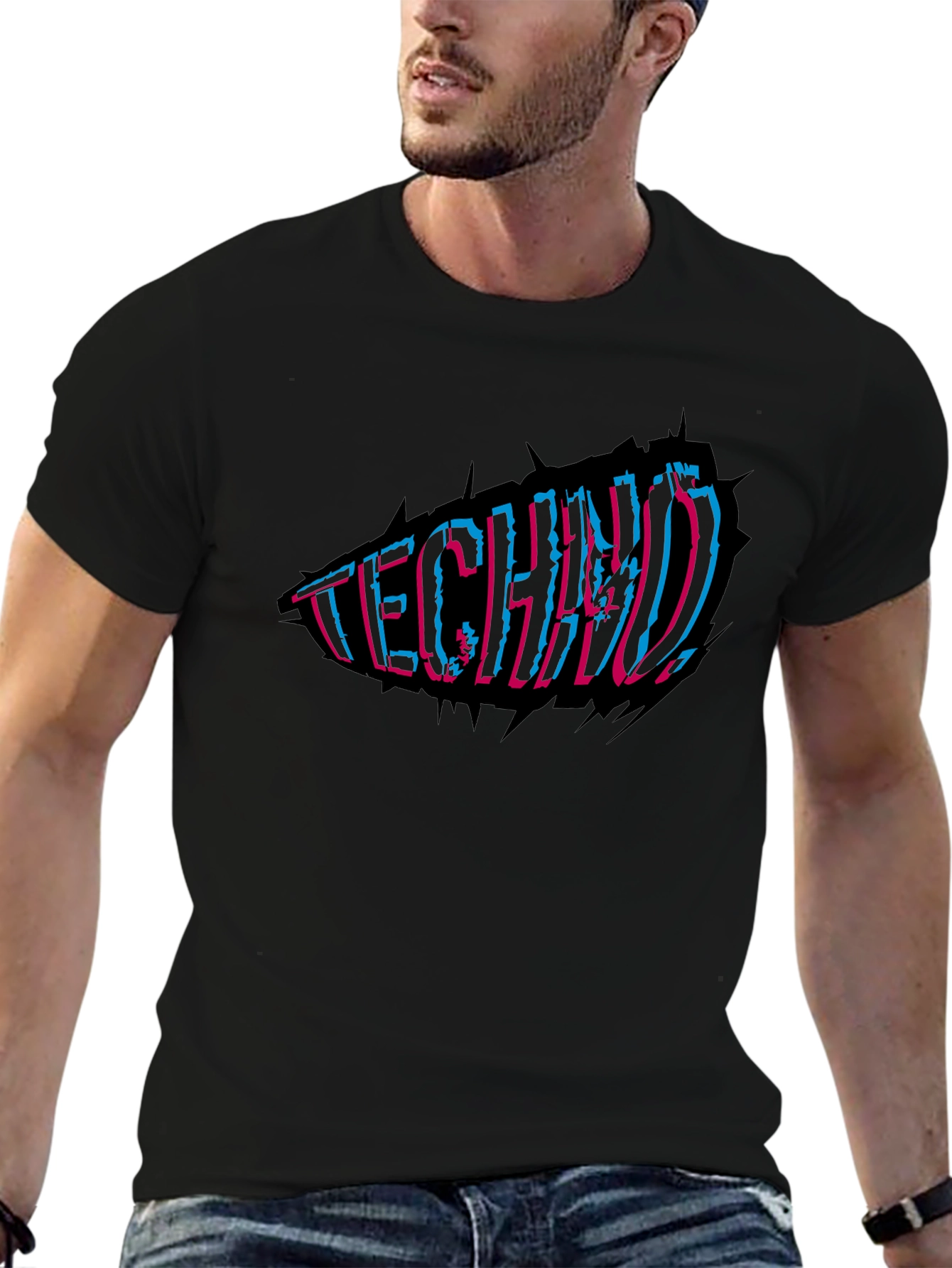 Techno Music Black T-Shirt