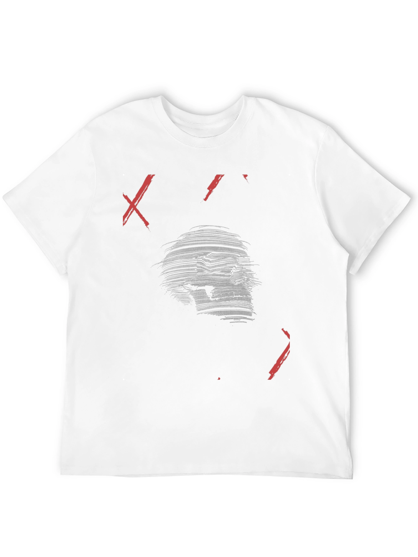 Skull Graphic Print Mens Black T-Shirt