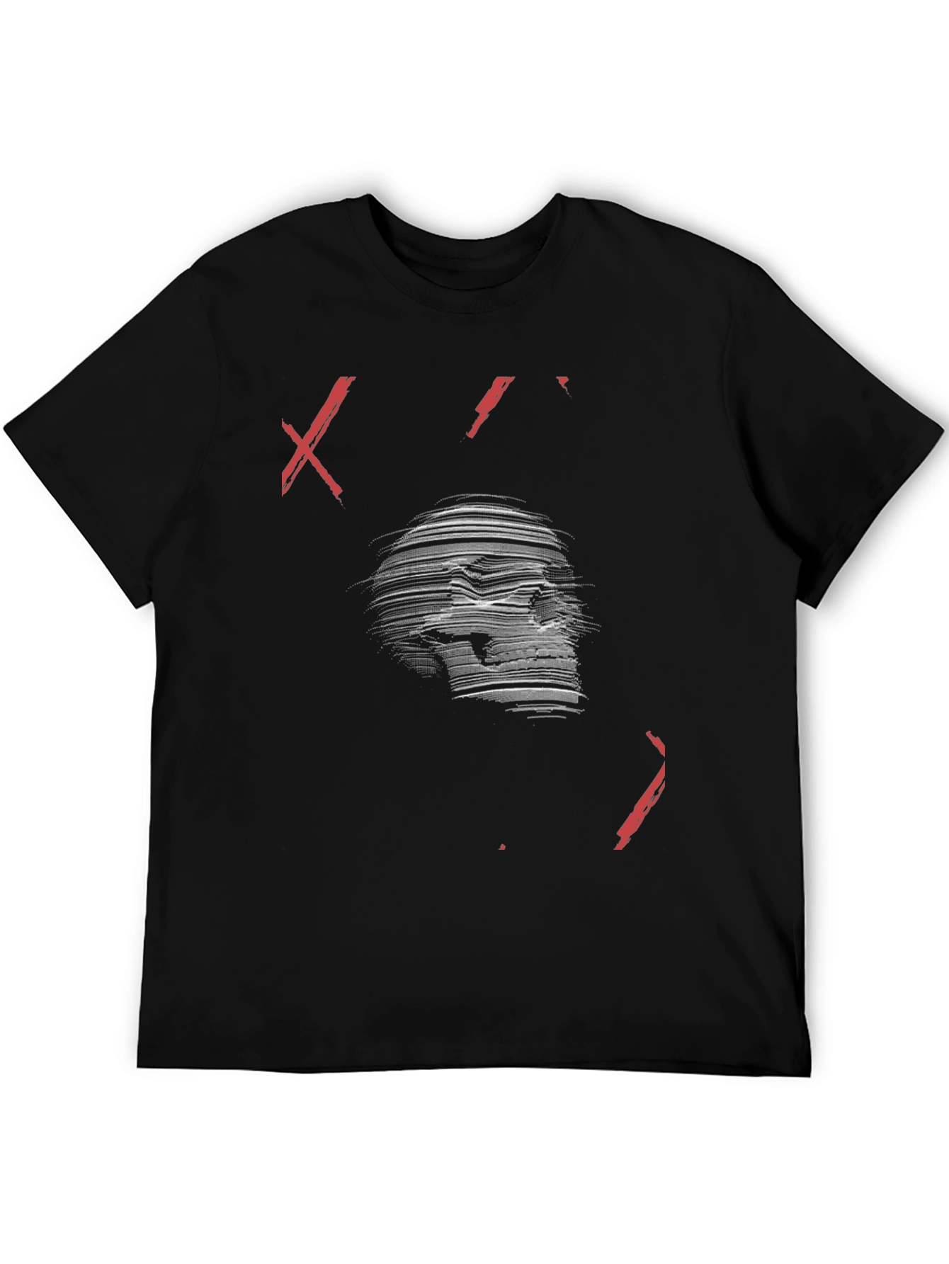 Skull Graphic Print Mens Black T-Shirt
