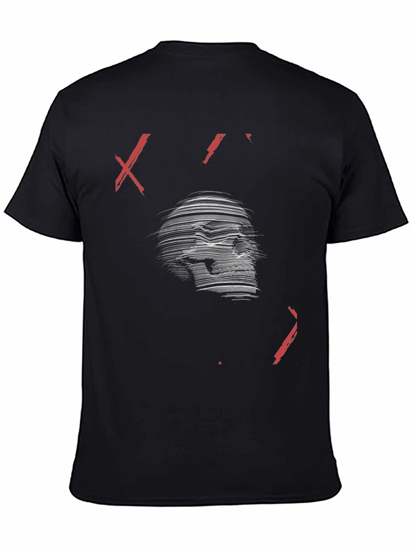 Skull Graphic Print Mens Black T-Shirt