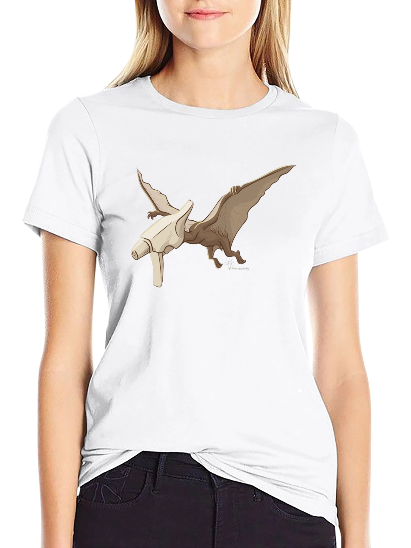 Pterodactyl Bone T-Shirt - Black Graphic Tee