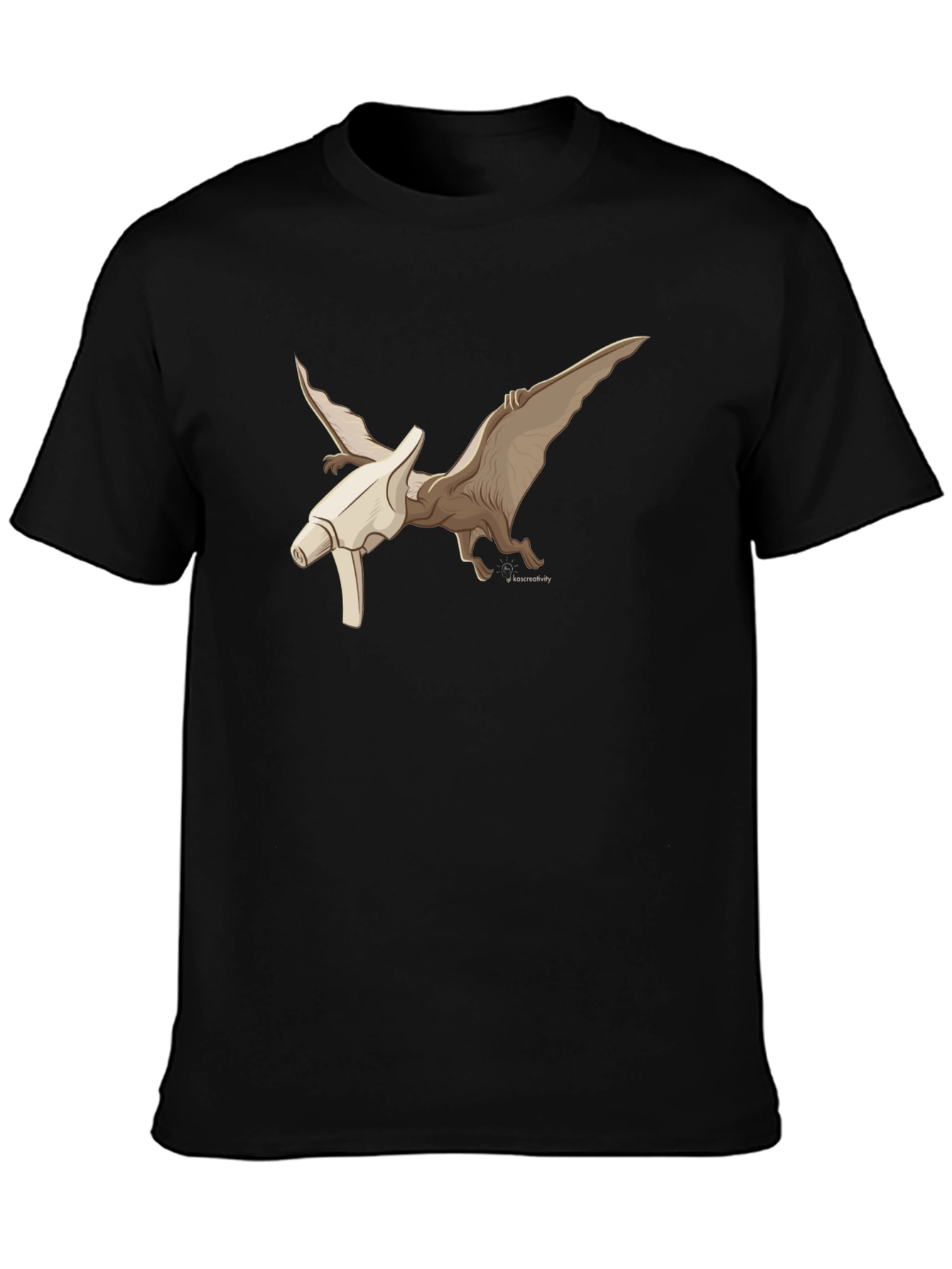 Pterodactyl Bone T-Shirt - Black Graphic Tee