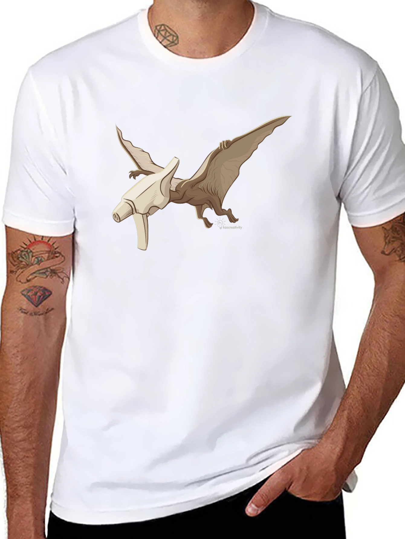 Pterodactyl Bone T-Shirt - Black Graphic Tee
