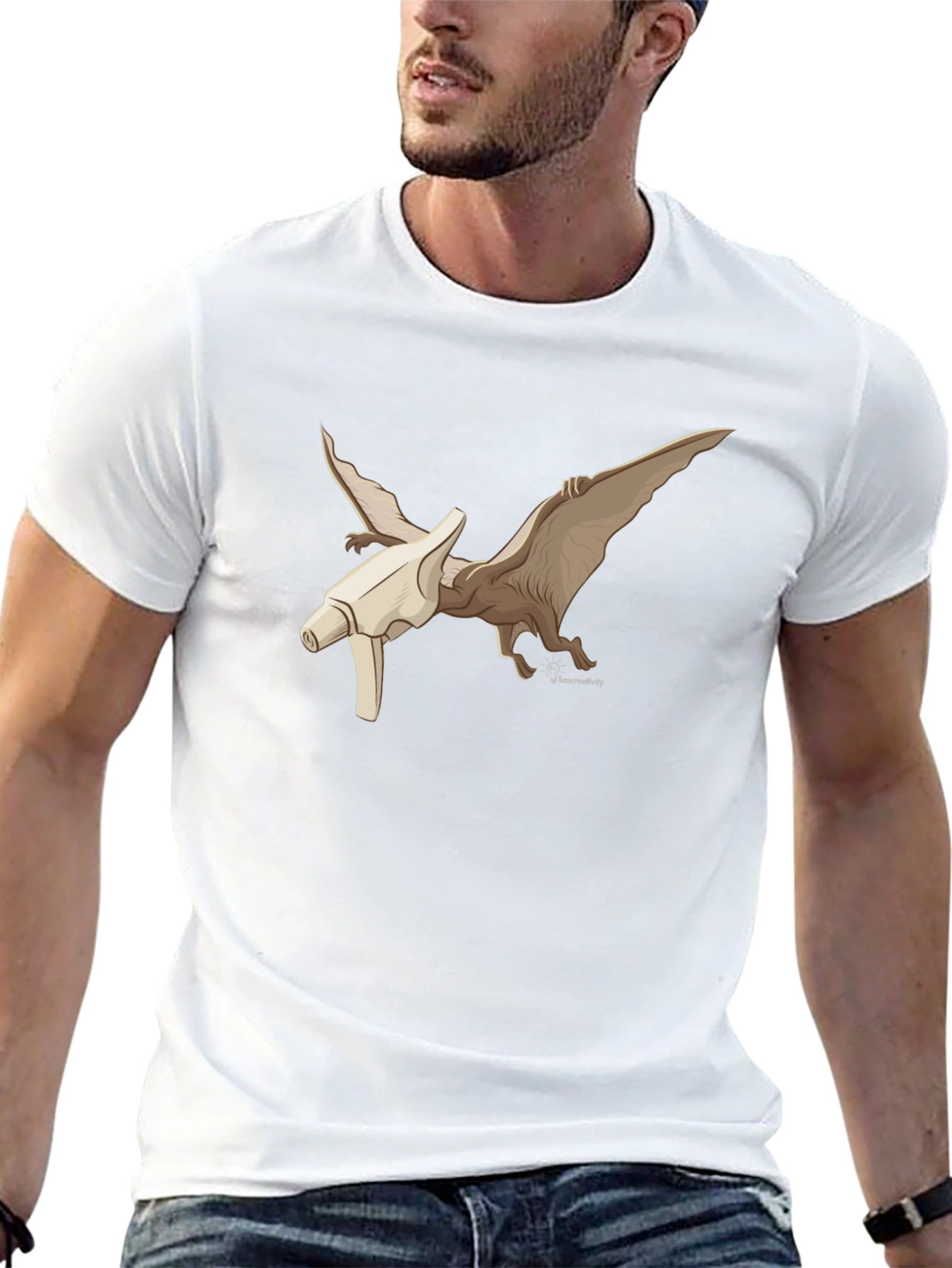 Pterodactyl Bone T-Shirt - Black Graphic Tee