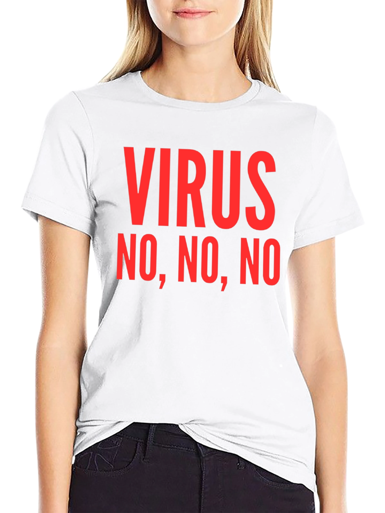 Virus No No No Graphic Tee - Black