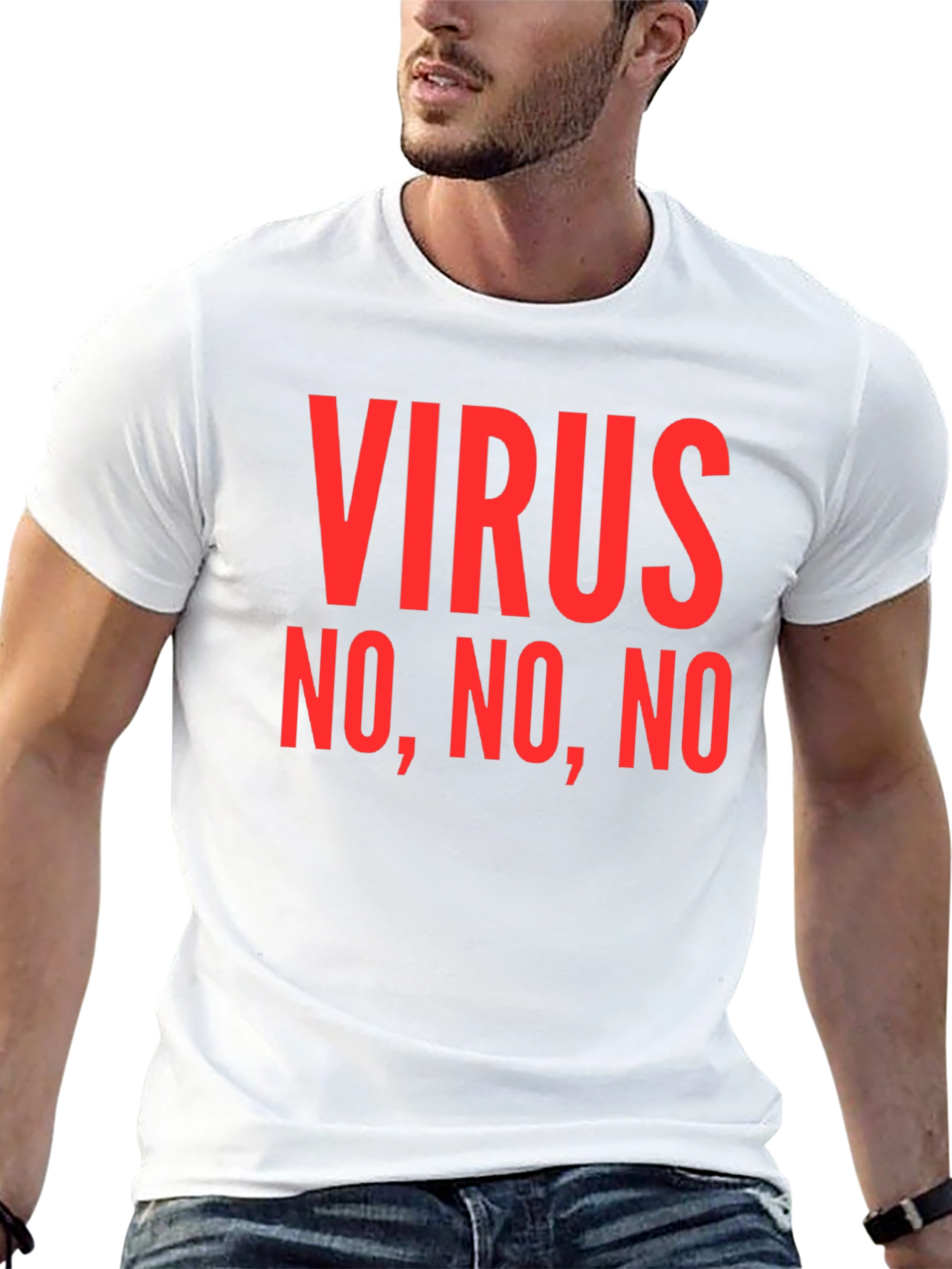 Virus No No No Graphic Tee - Black