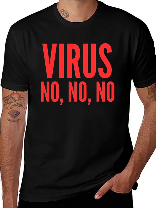 Virus No No No Graphic Tee - Black