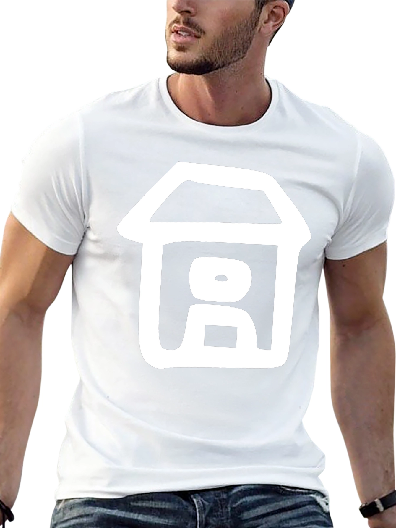 Abstract House Graphic Tee - Stylish Comfort