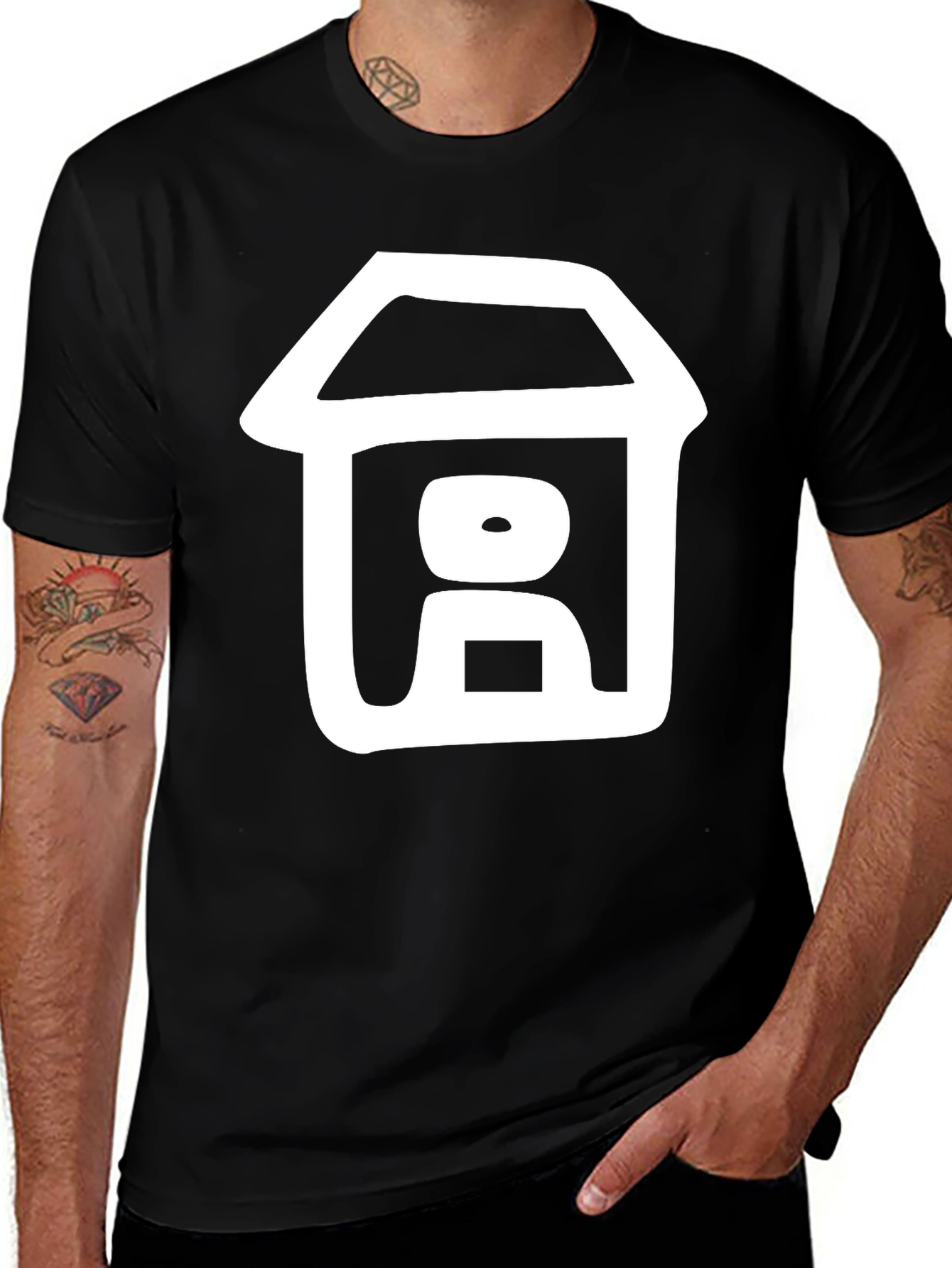 Abstract House Graphic Tee - Stylish Comfort