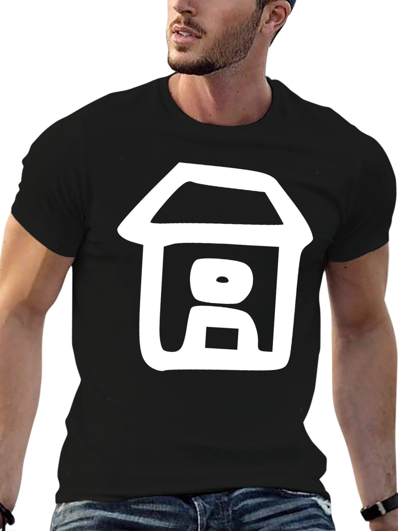 Abstract House Graphic Tee - Stylish Comfort