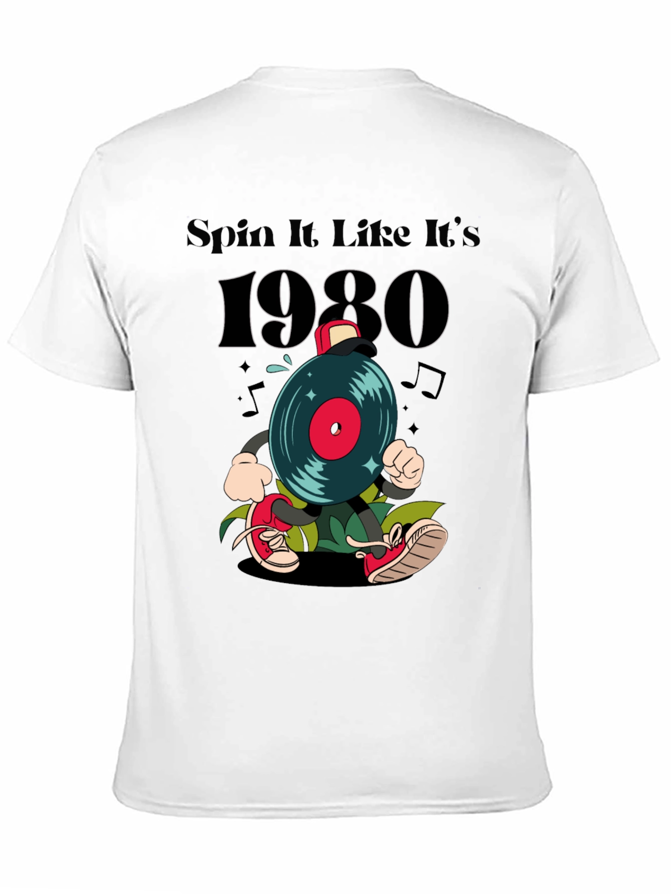 Spin It Like Its 1980s Black T-Shirt