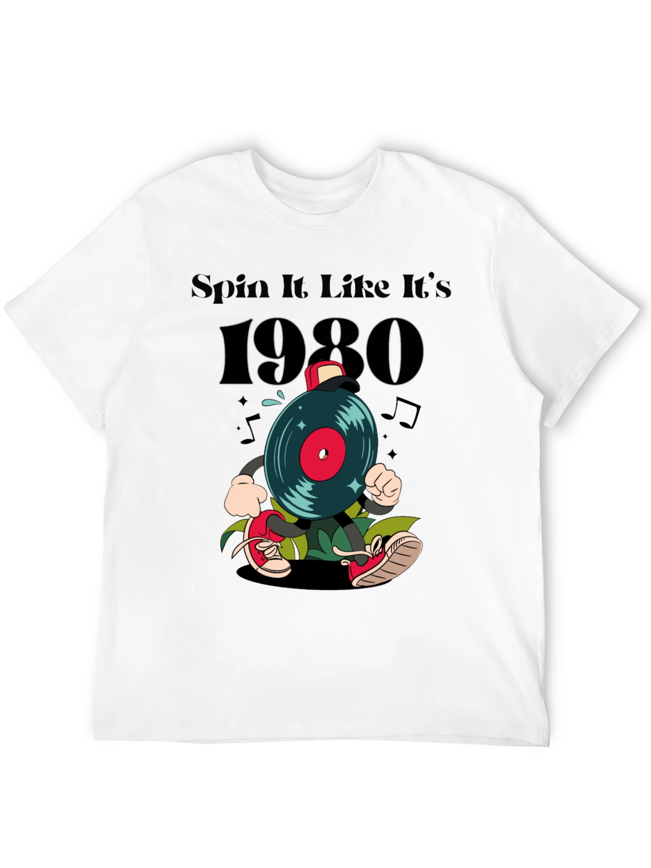 Spin It Like Its 1980s Black T-Shirt