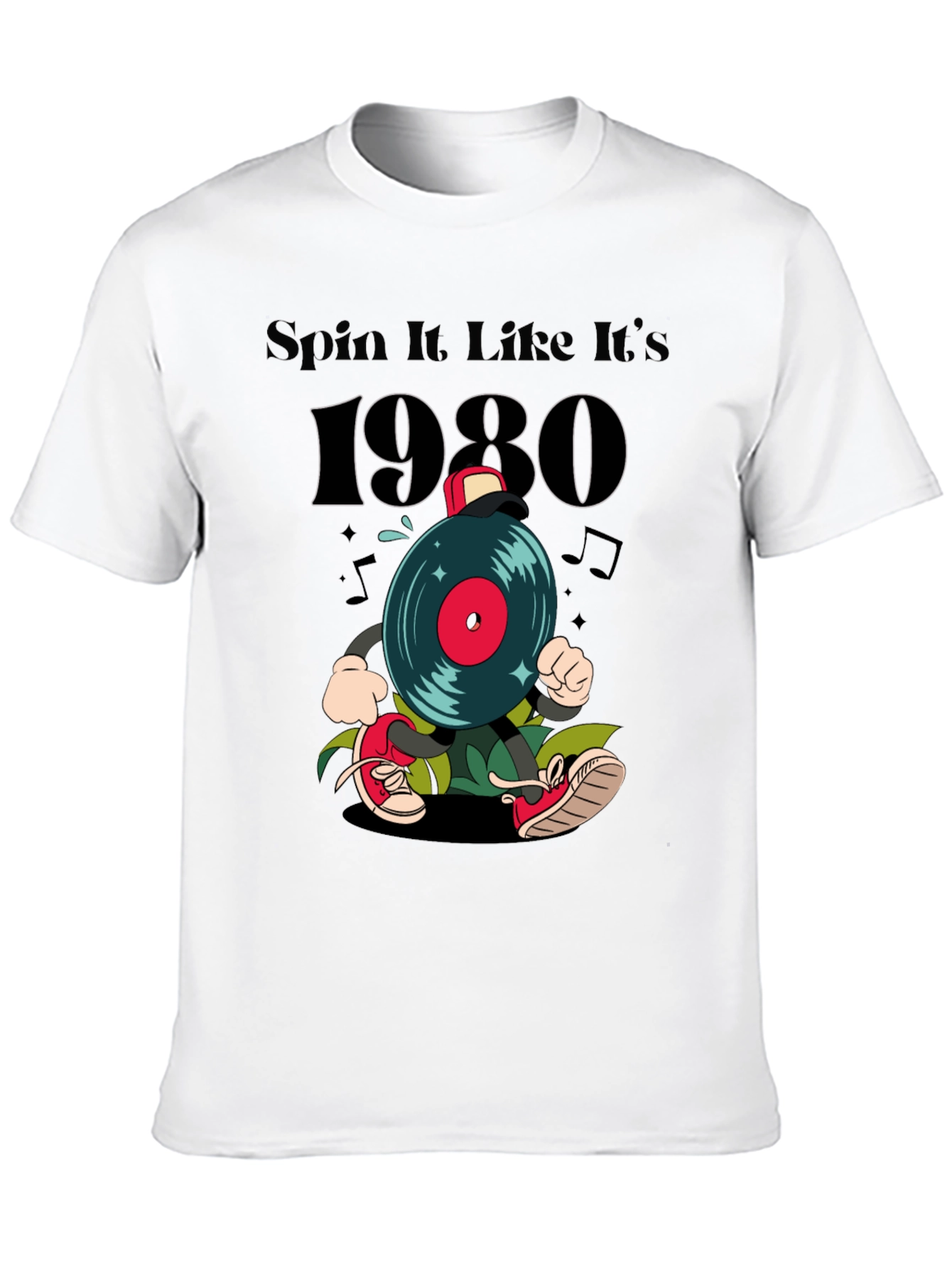 Spin It Like Its 1980s Black T-Shirt