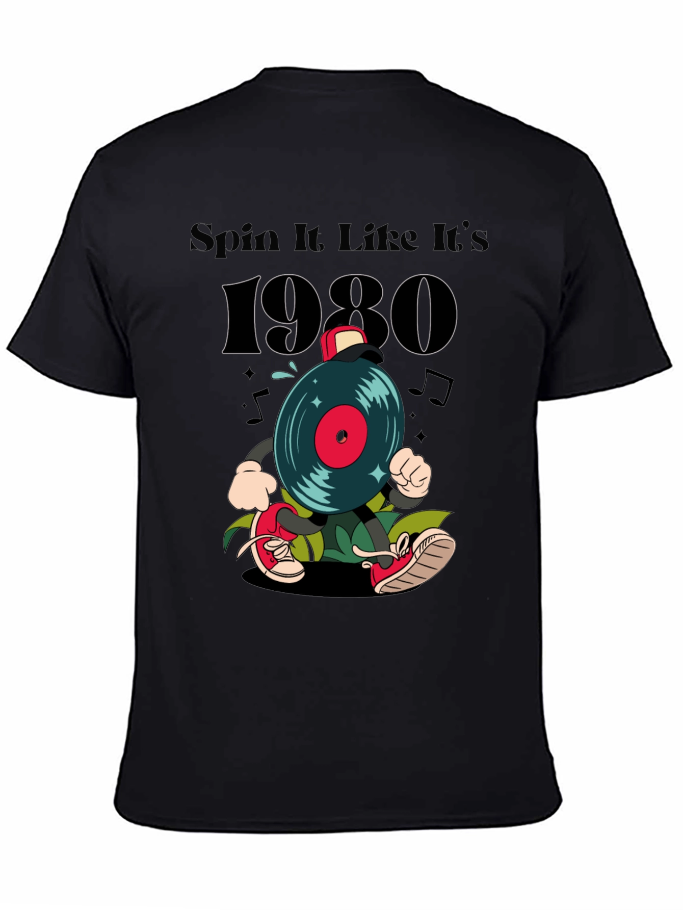 Spin It Like Its 1980s Black T-Shirt