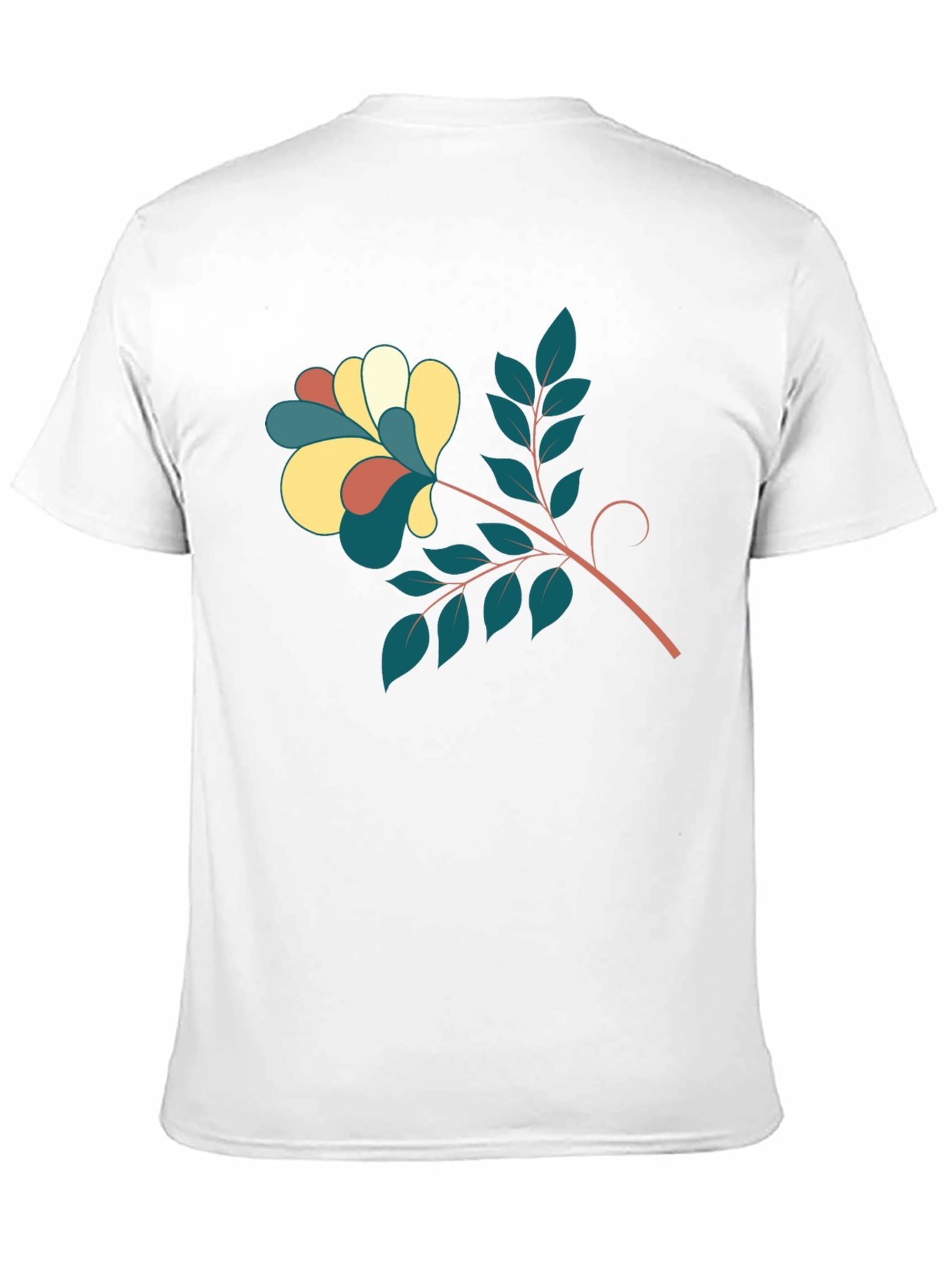 Stylish Black Tee with Floral Print