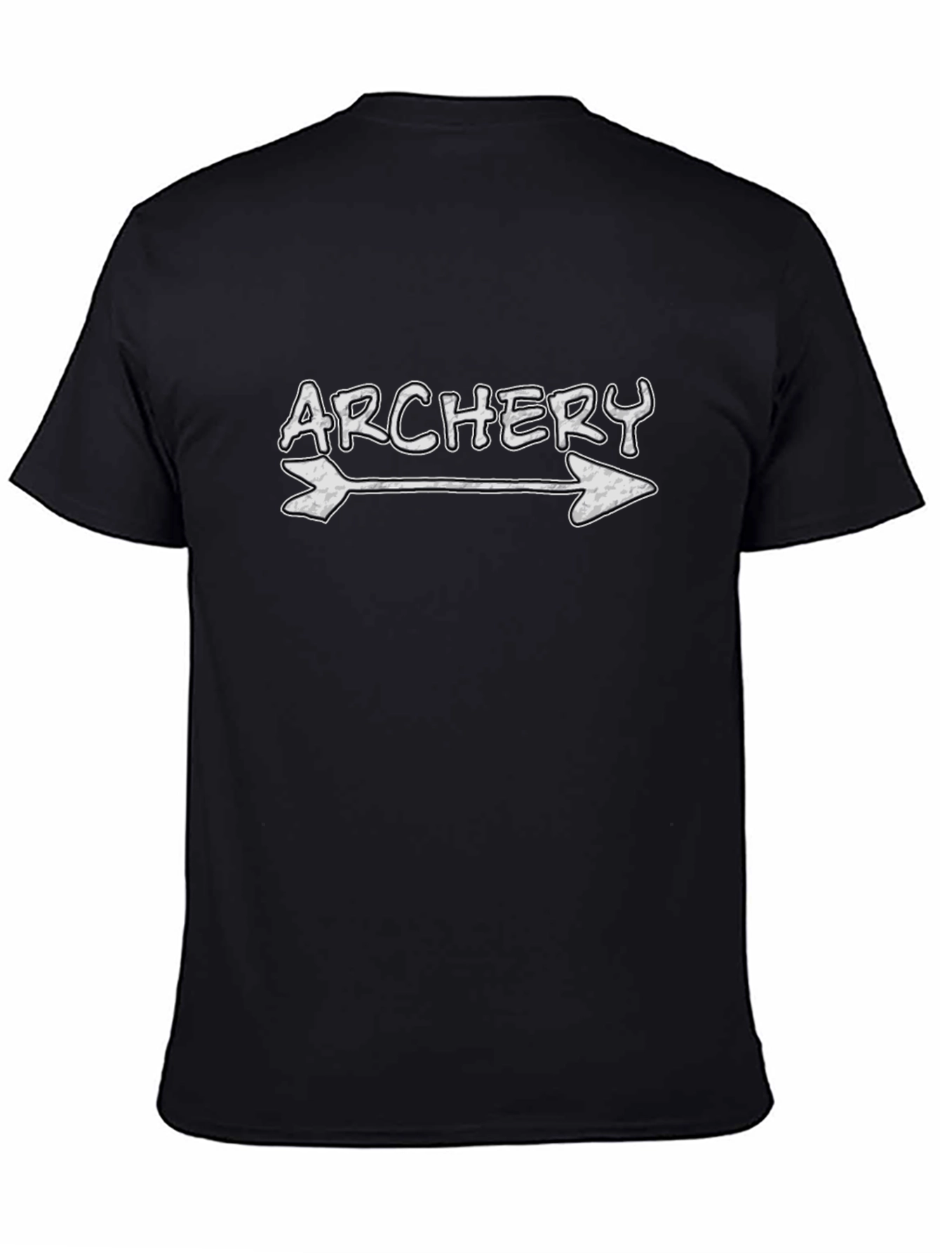 Archery Arrow Graphic Tee - Black Cotton T-Shirt