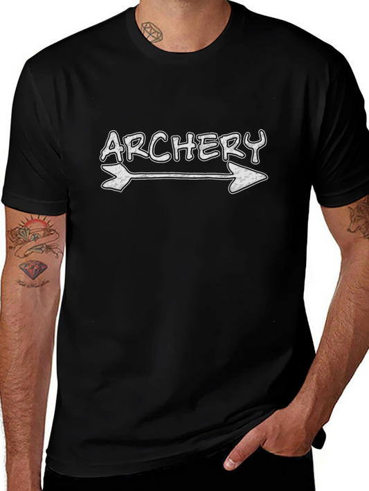 Archery Arrow Graphic Tee - Black Cotton T-Shirt