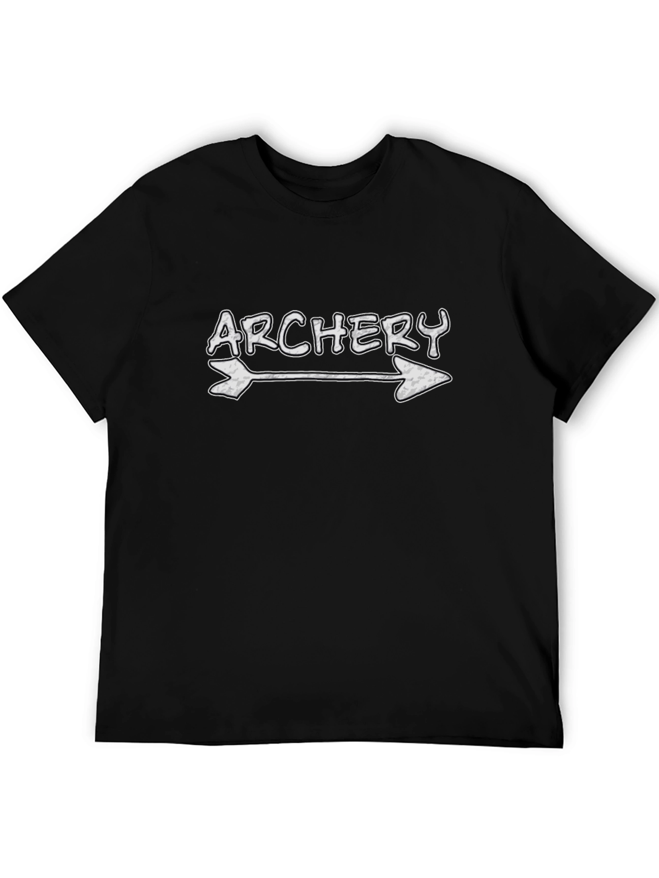 Archery Arrow Graphic Tee - Black Cotton T-Shirt