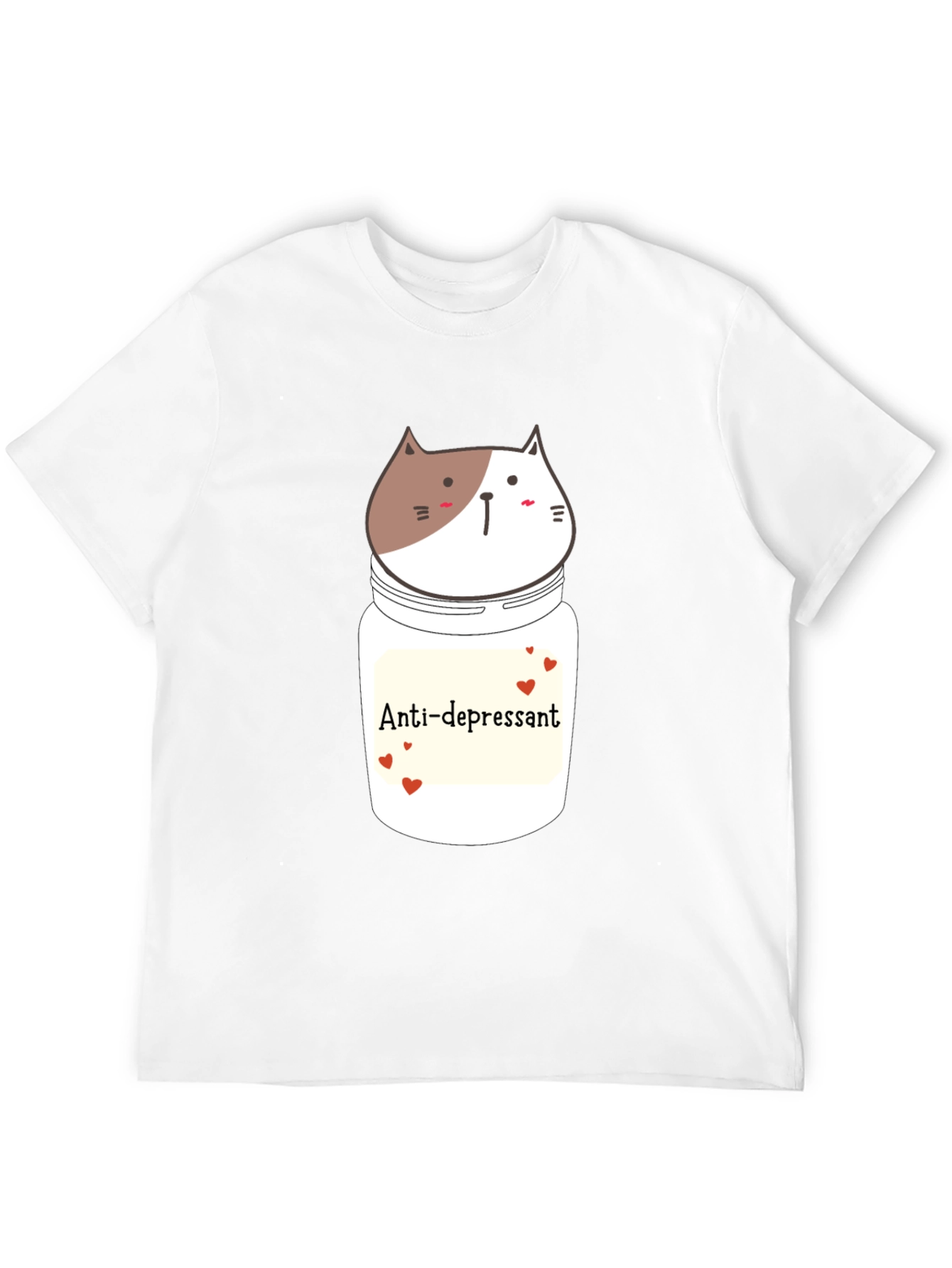 Anti-depressant Cat Jar Graphic T-Shirt
