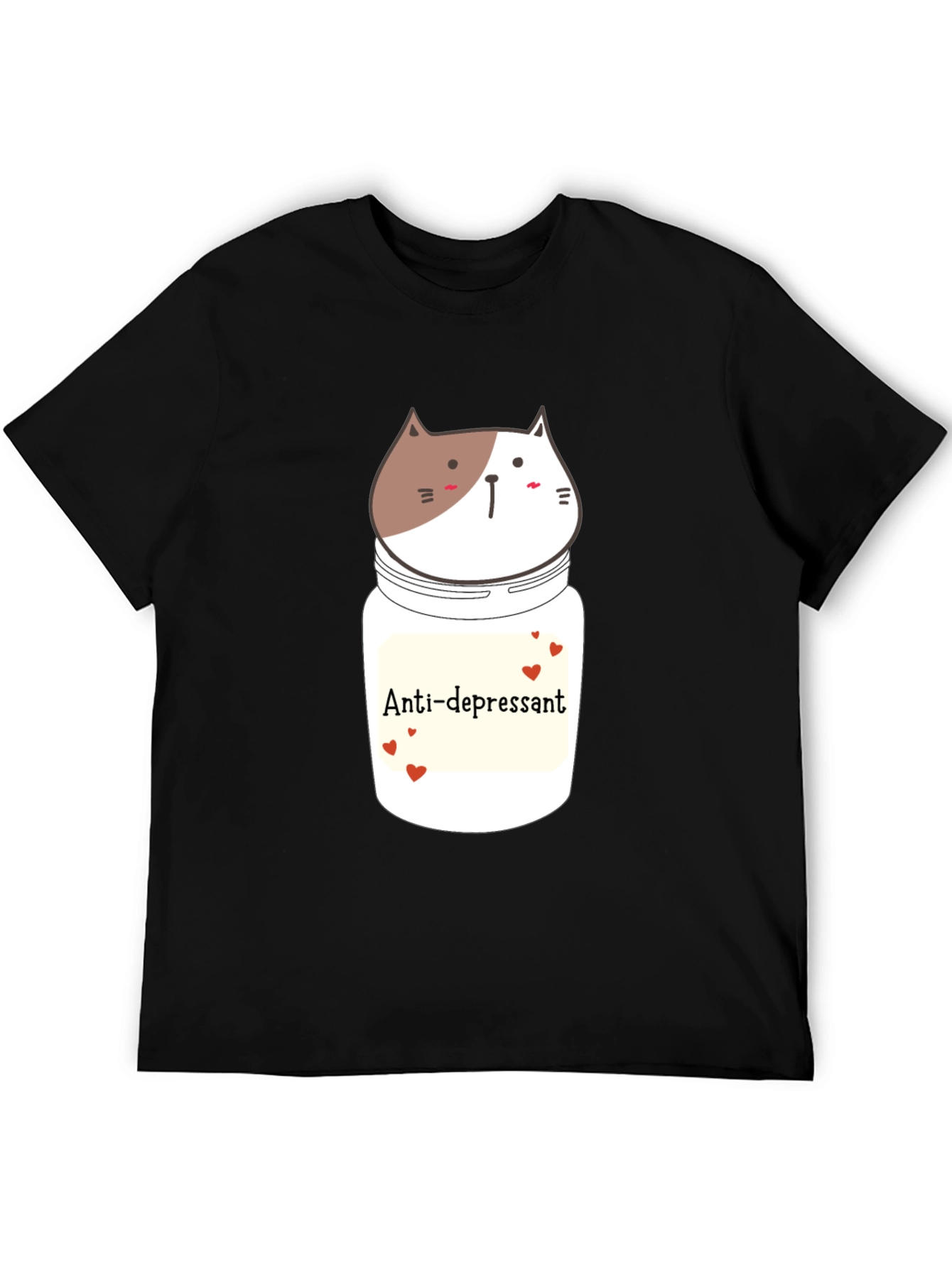 Anti-depressant Cat Jar Graphic T-Shirt