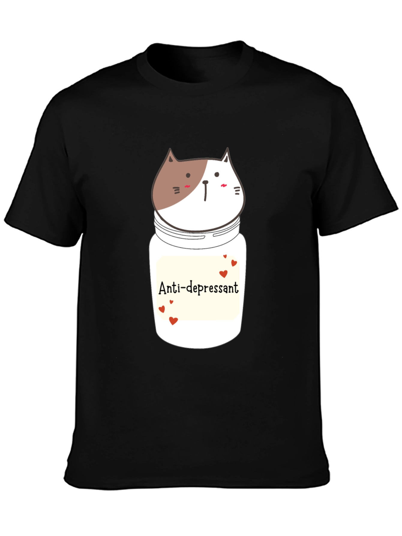 Anti-depressant Cat Jar Graphic T-Shirt