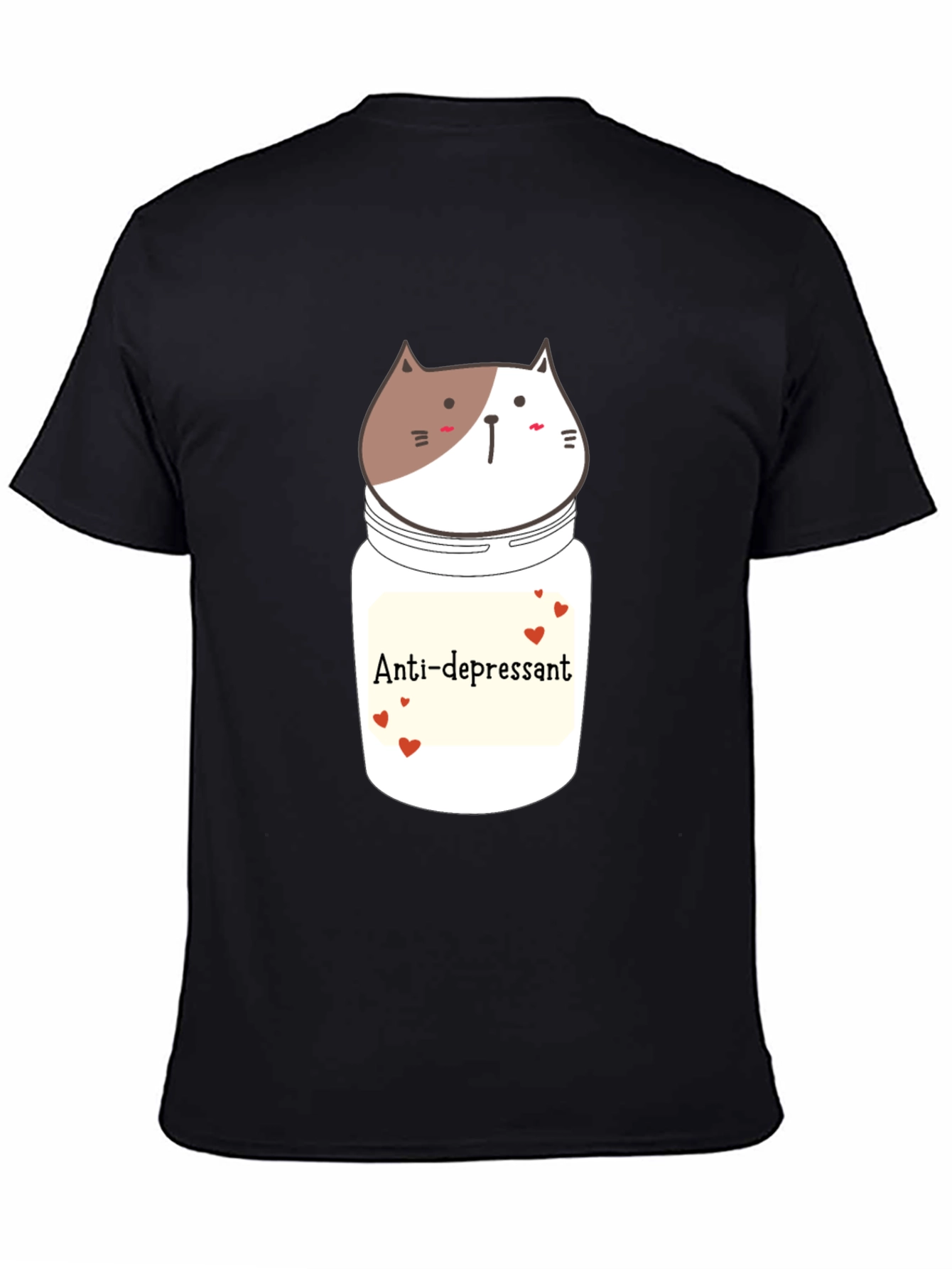 Anti-depressant Cat Jar Graphic T-Shirt