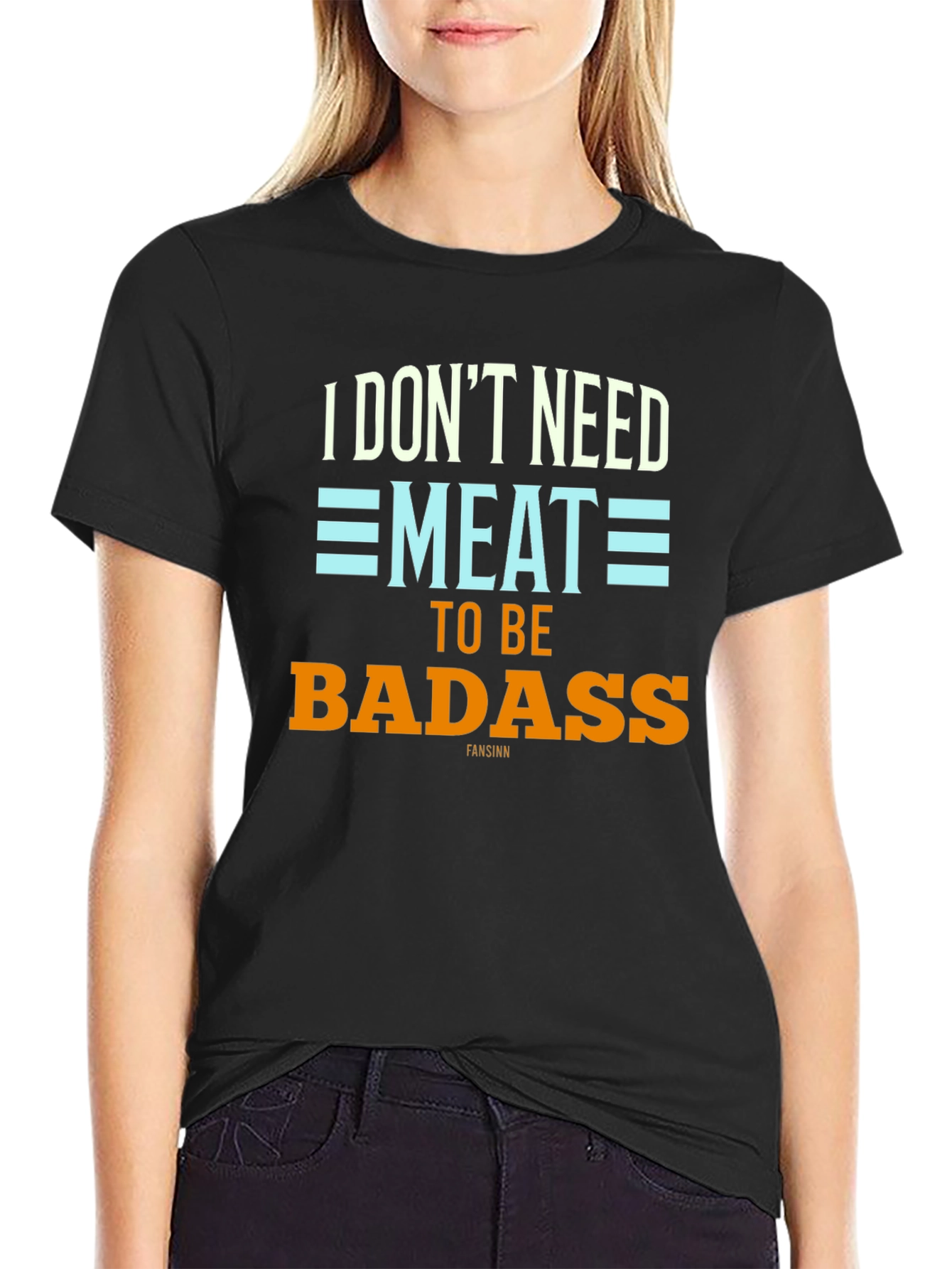 Vegan Badass Graphic Tee - Black T-Shirt
