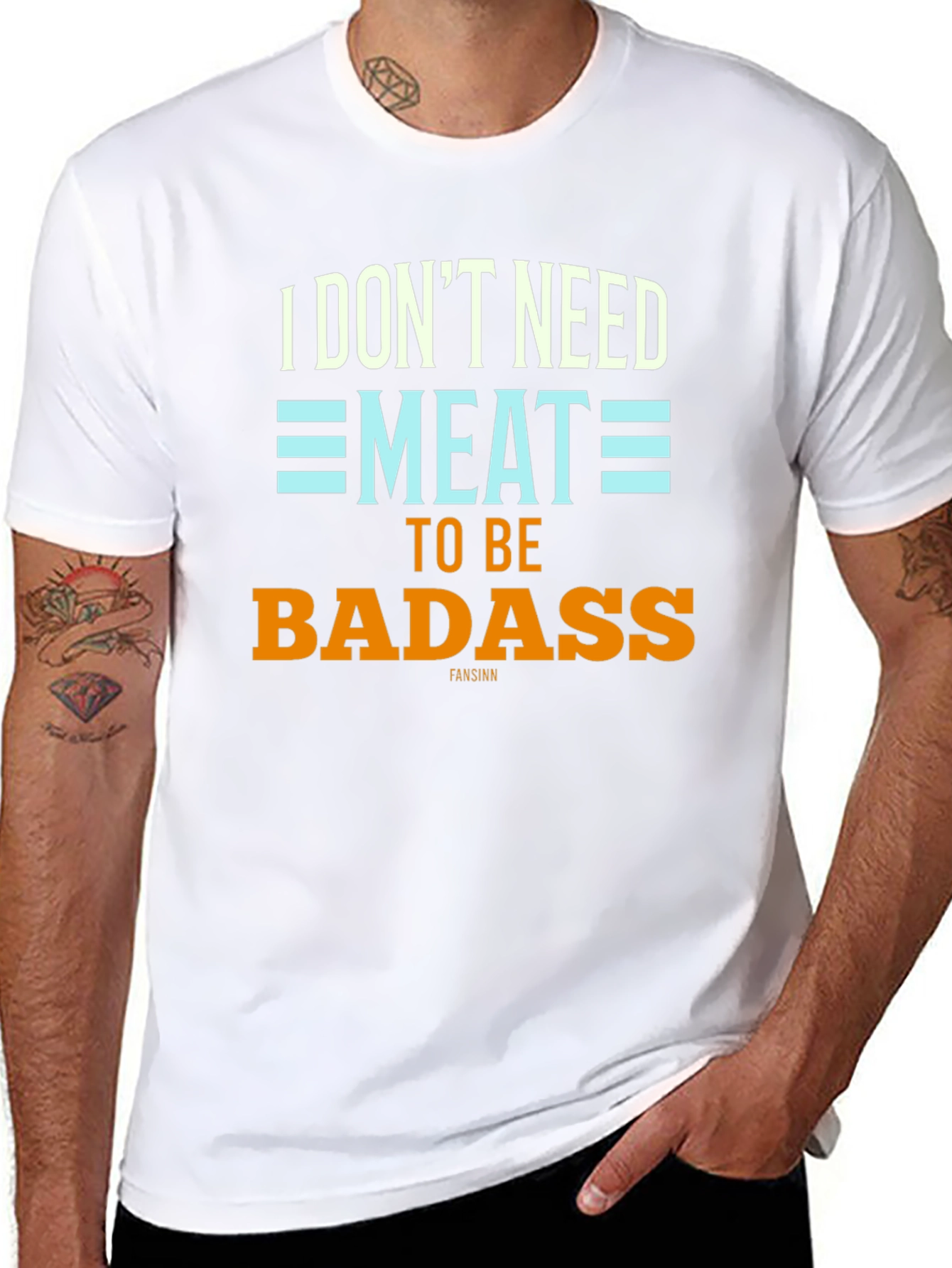 Vegan Badass Graphic Tee - Black T-Shirt