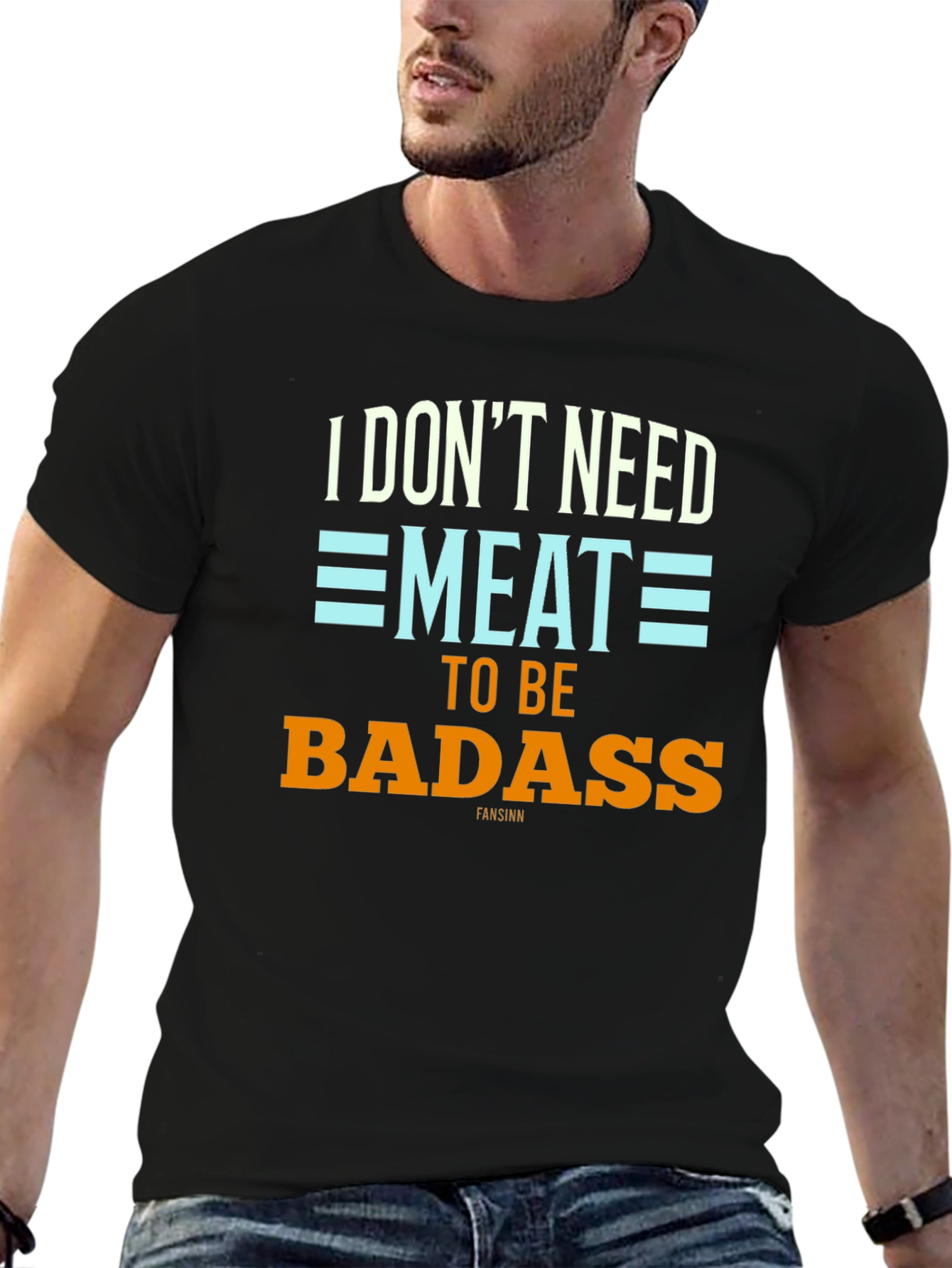 Vegan Badass Graphic Tee - Black T-Shirt