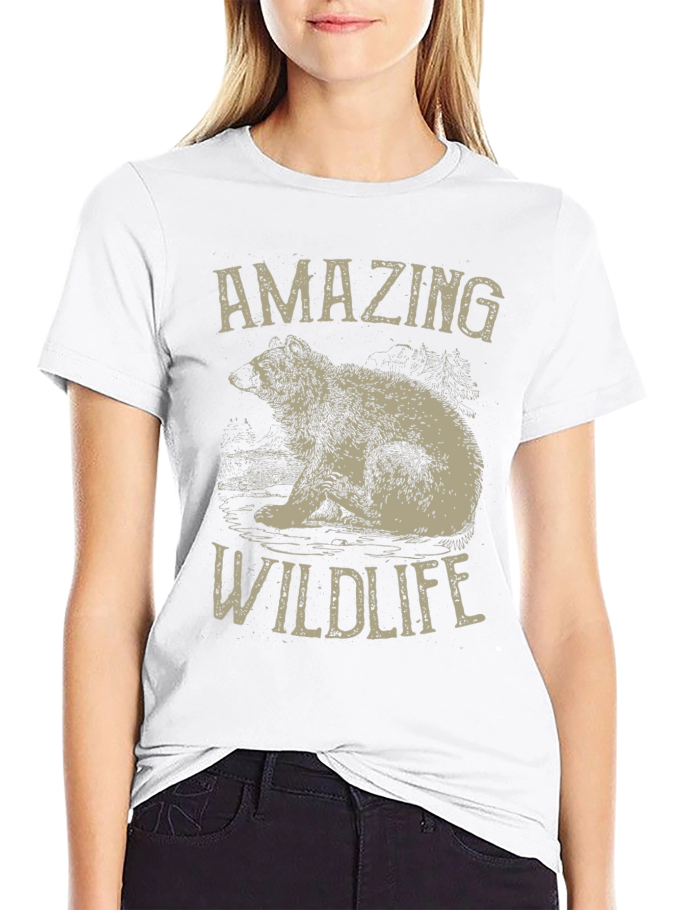 Amazing Wildlife Bear Graphic Tee