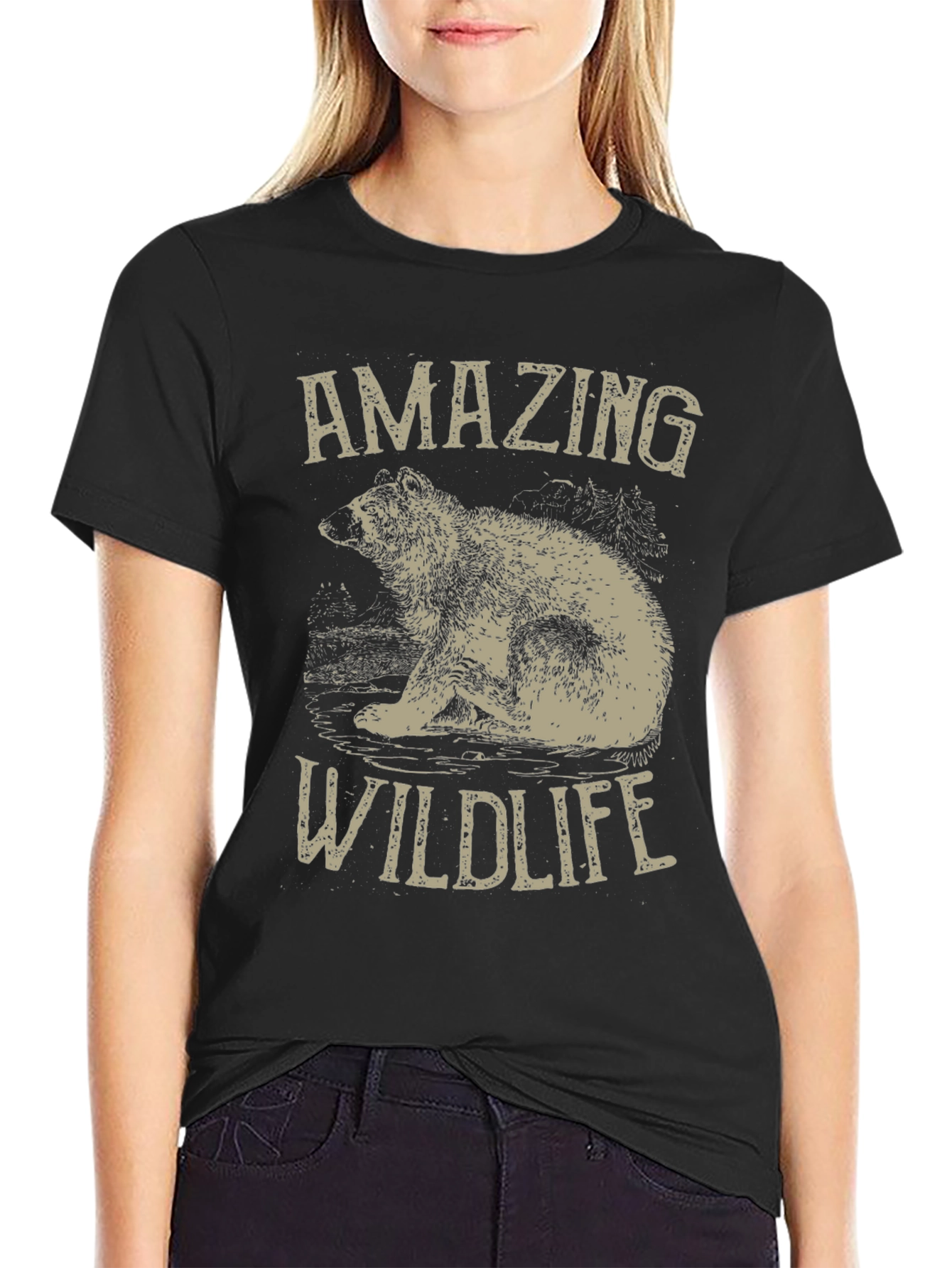 Amazing Wildlife Bear Graphic Tee