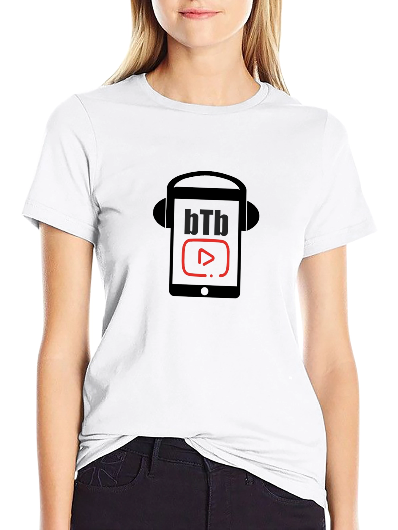 Black bTb Headphone Graphic Tee