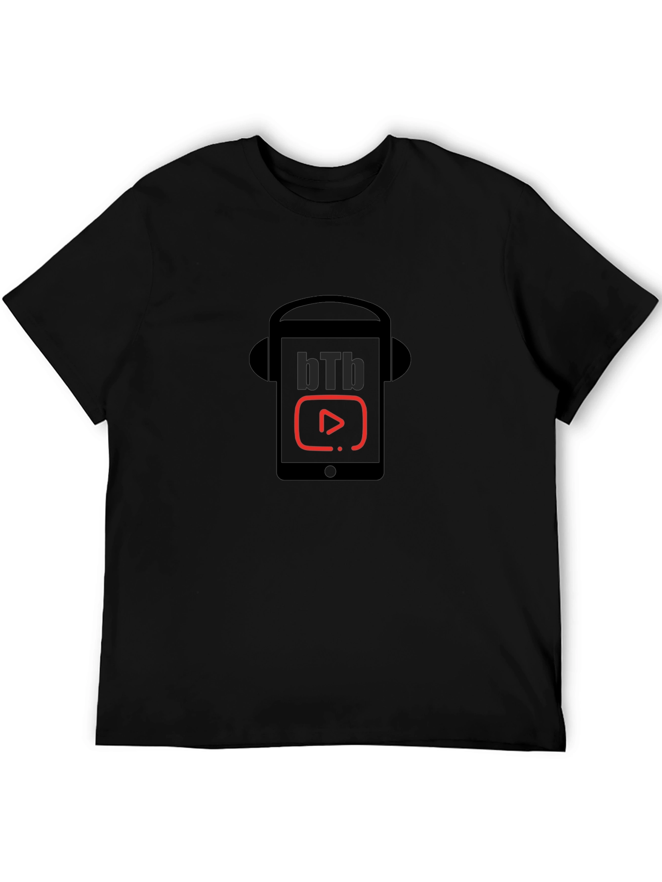 Black bTb Headphone Graphic Tee
