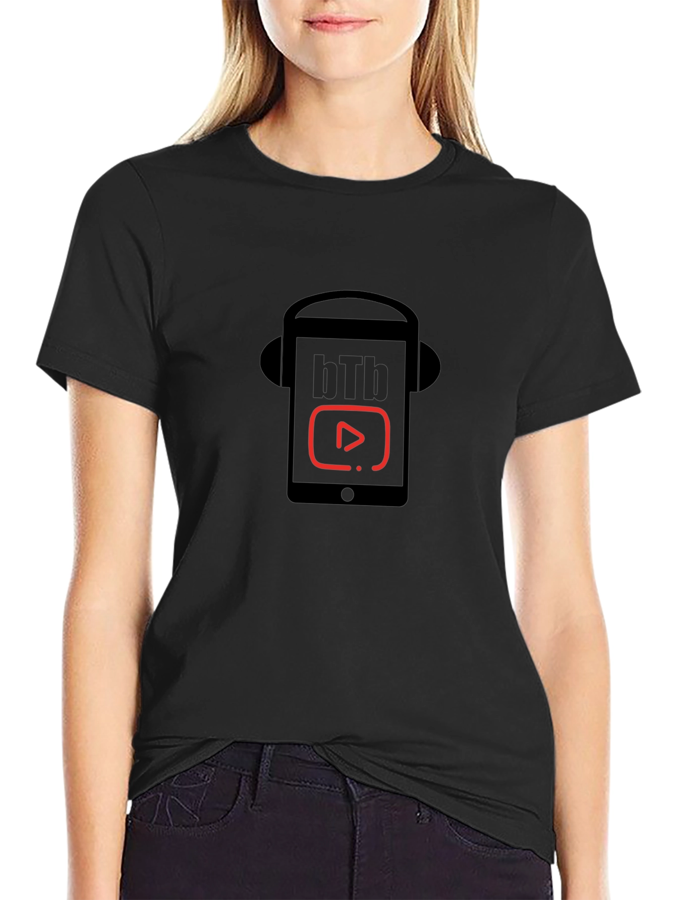 Black bTb Headphone Graphic Tee