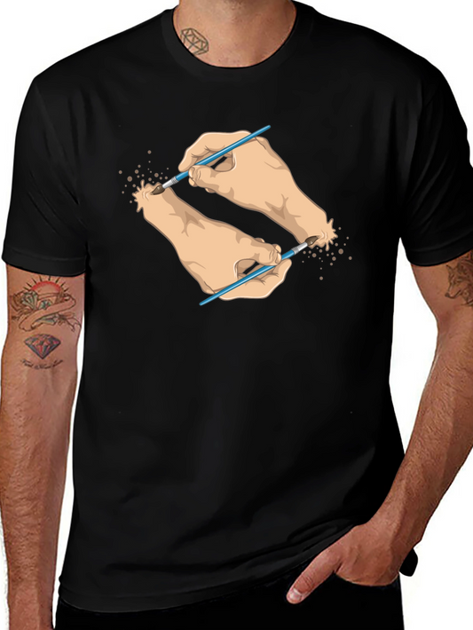 Artistic Hands T-Shirt - Unique Design