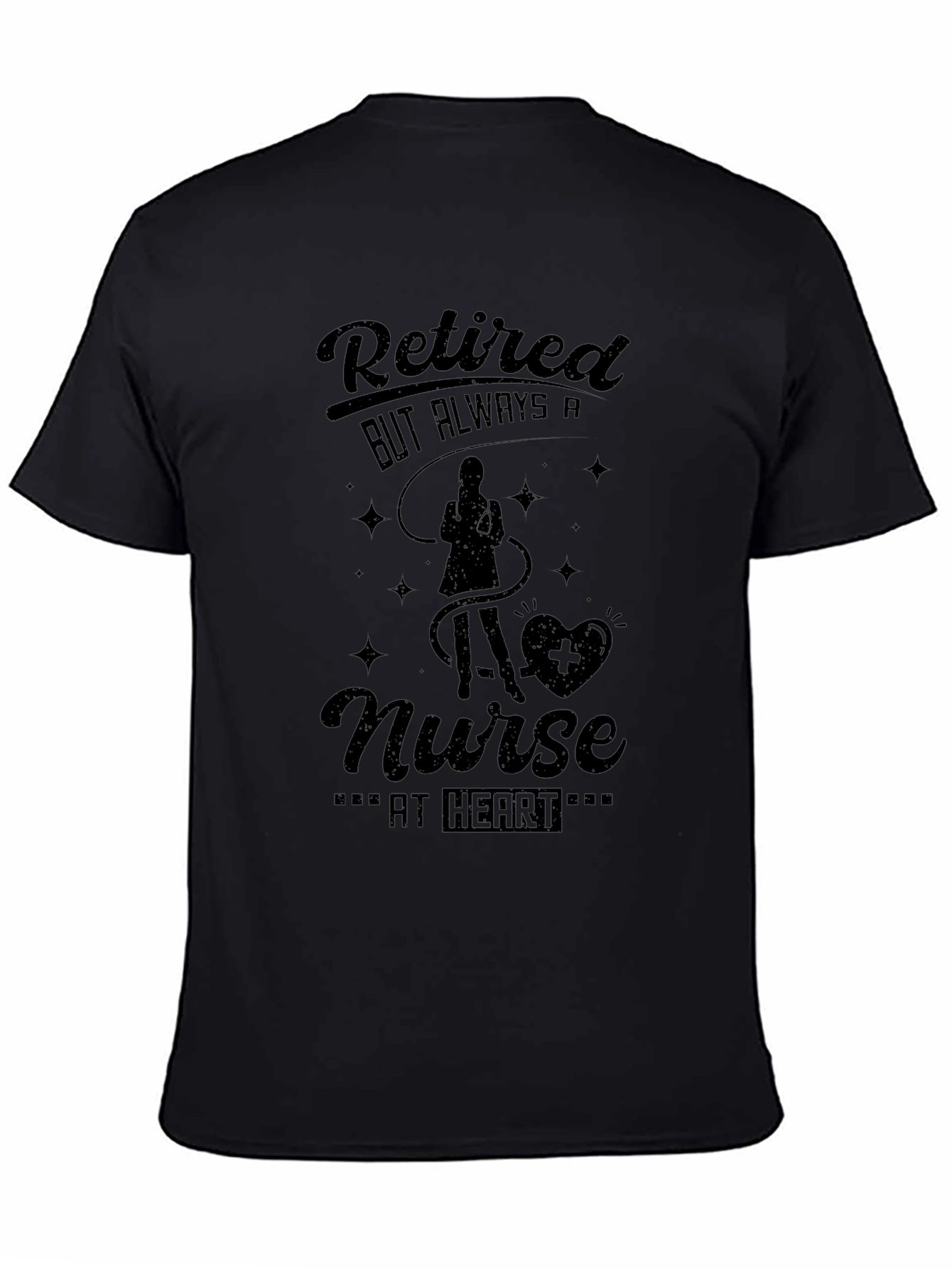 Retired Nurse Black T-Shirt
