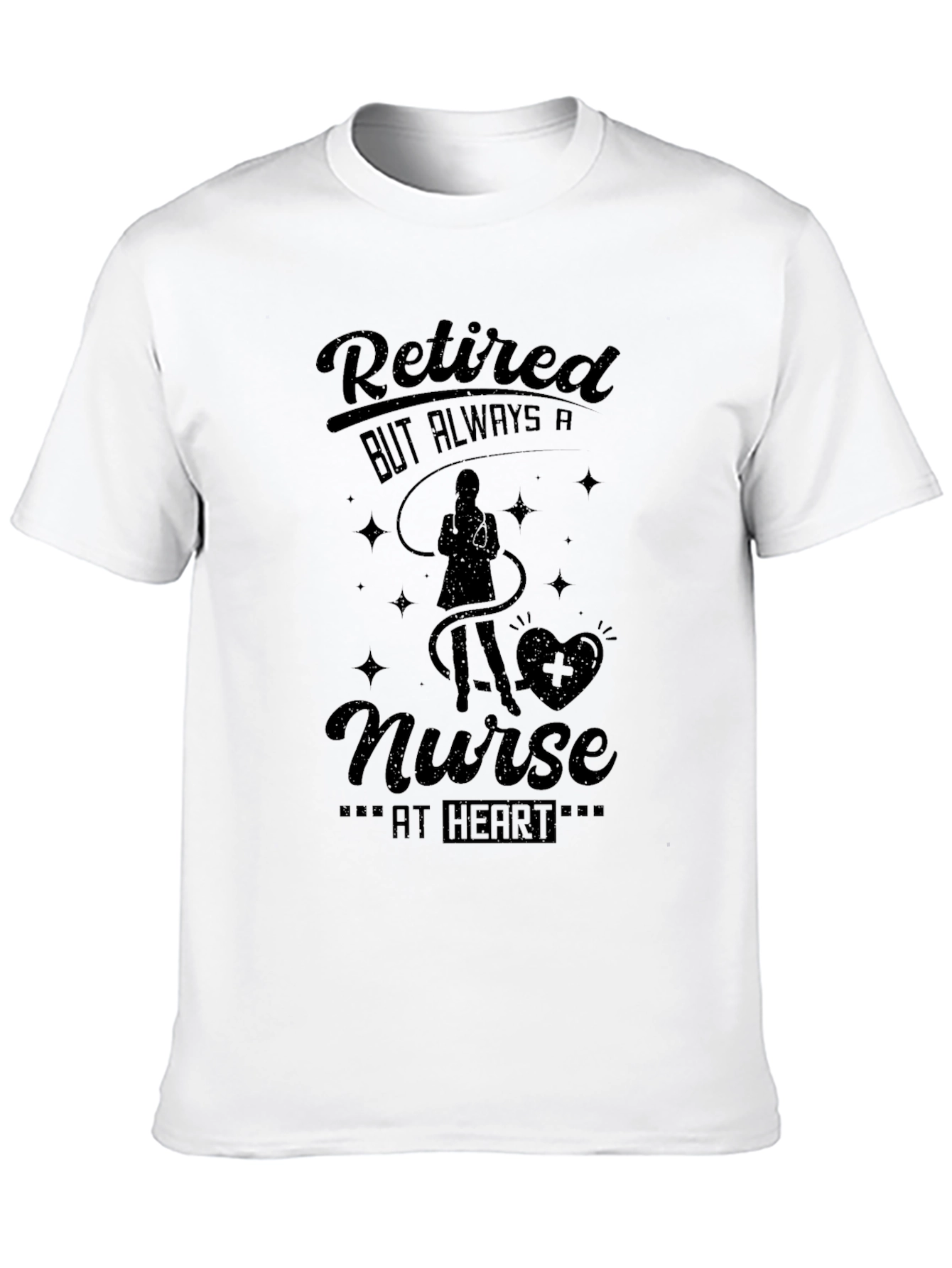 Retired Nurse Black T-Shirt