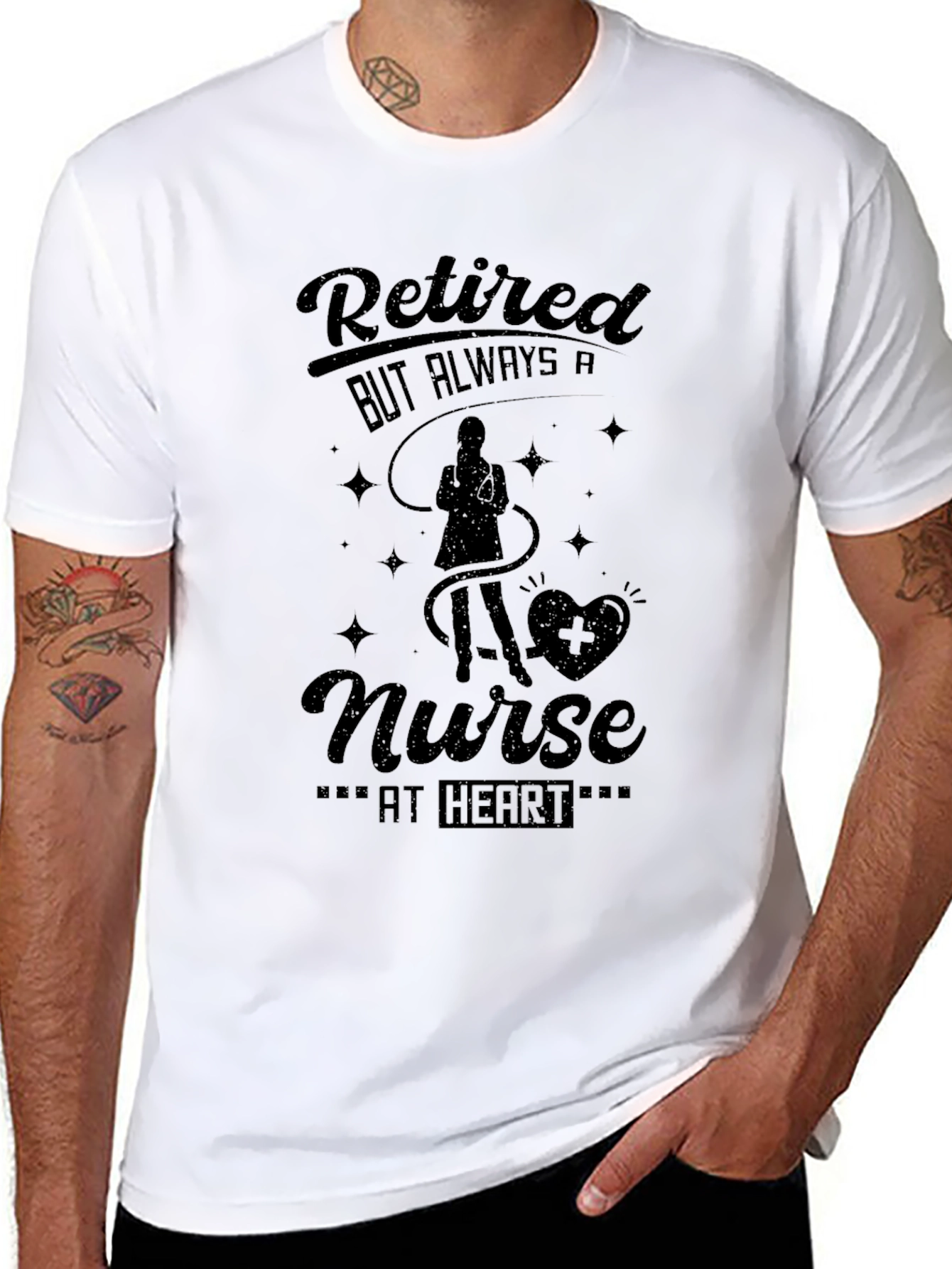 Retired Nurse Black T-Shirt