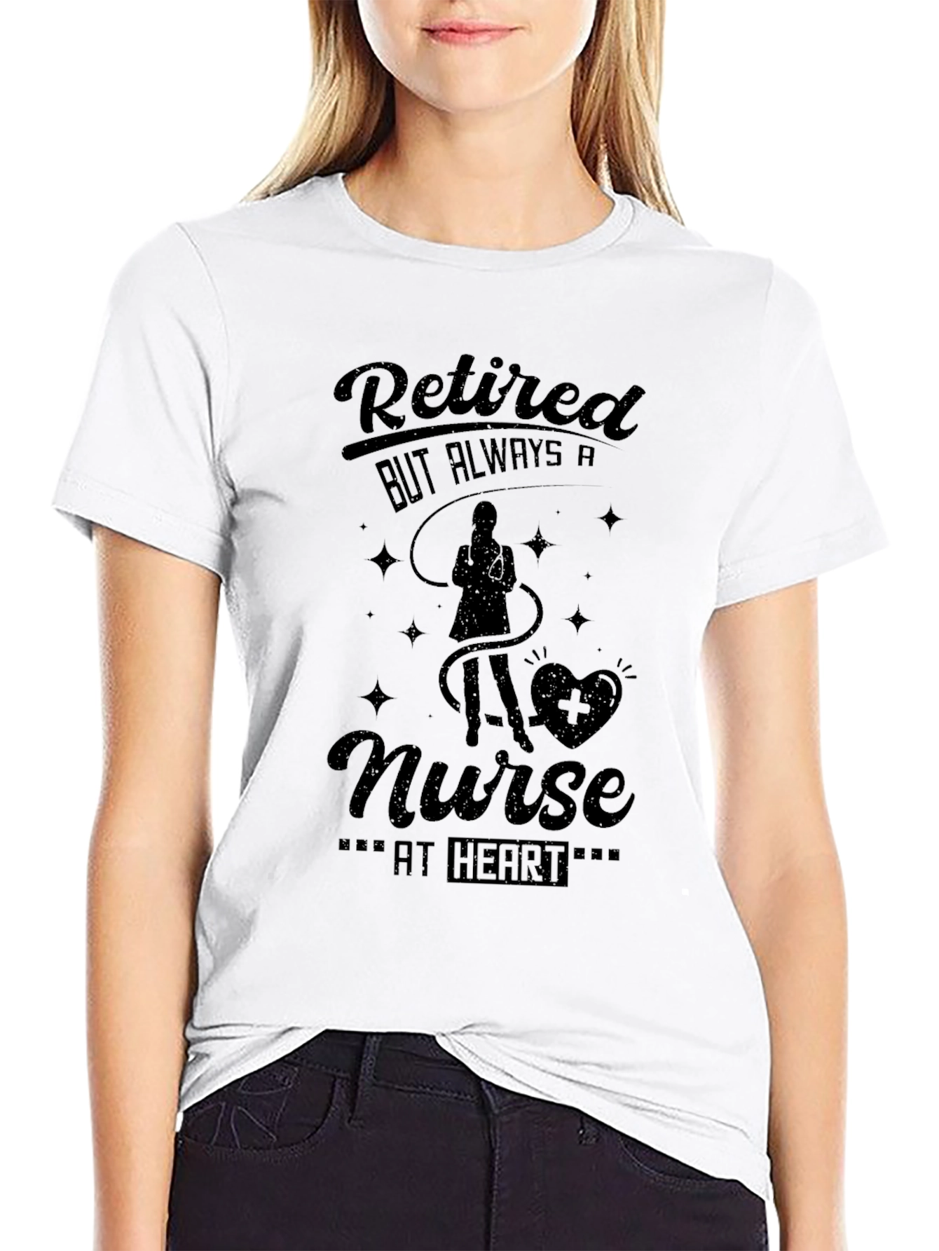 Retired Nurse Black T-Shirt