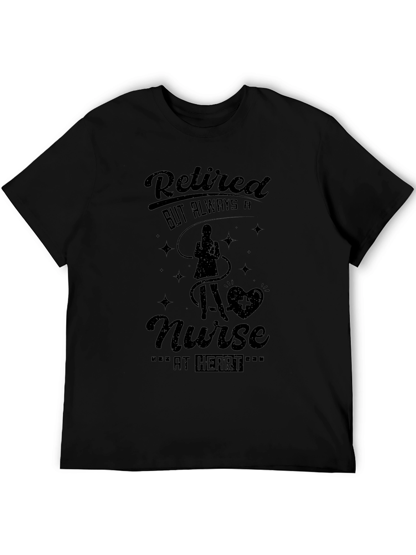 Retired Nurse Black T-Shirt