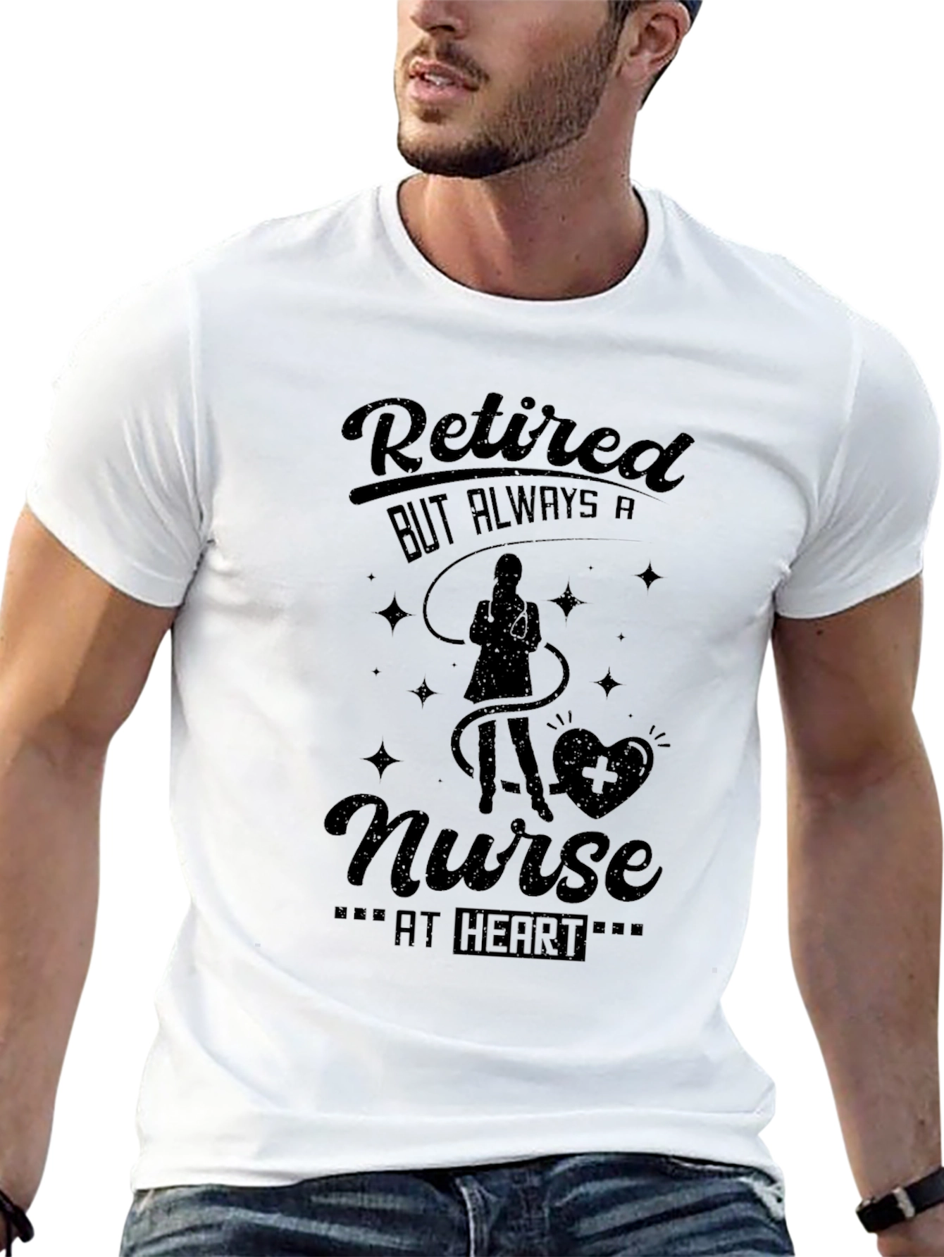 Retired Nurse Black T-Shirt