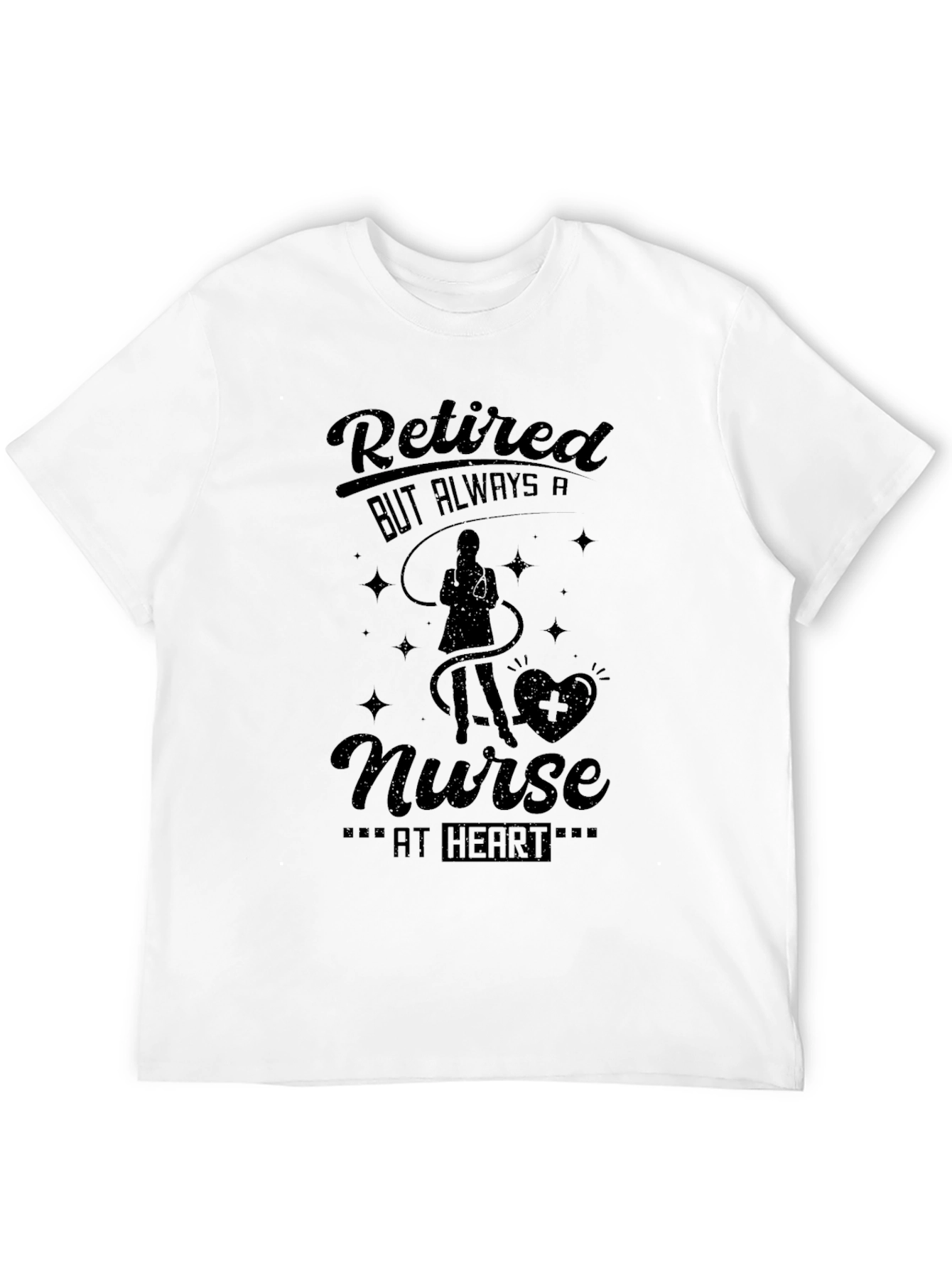 Retired Nurse Black T-Shirt