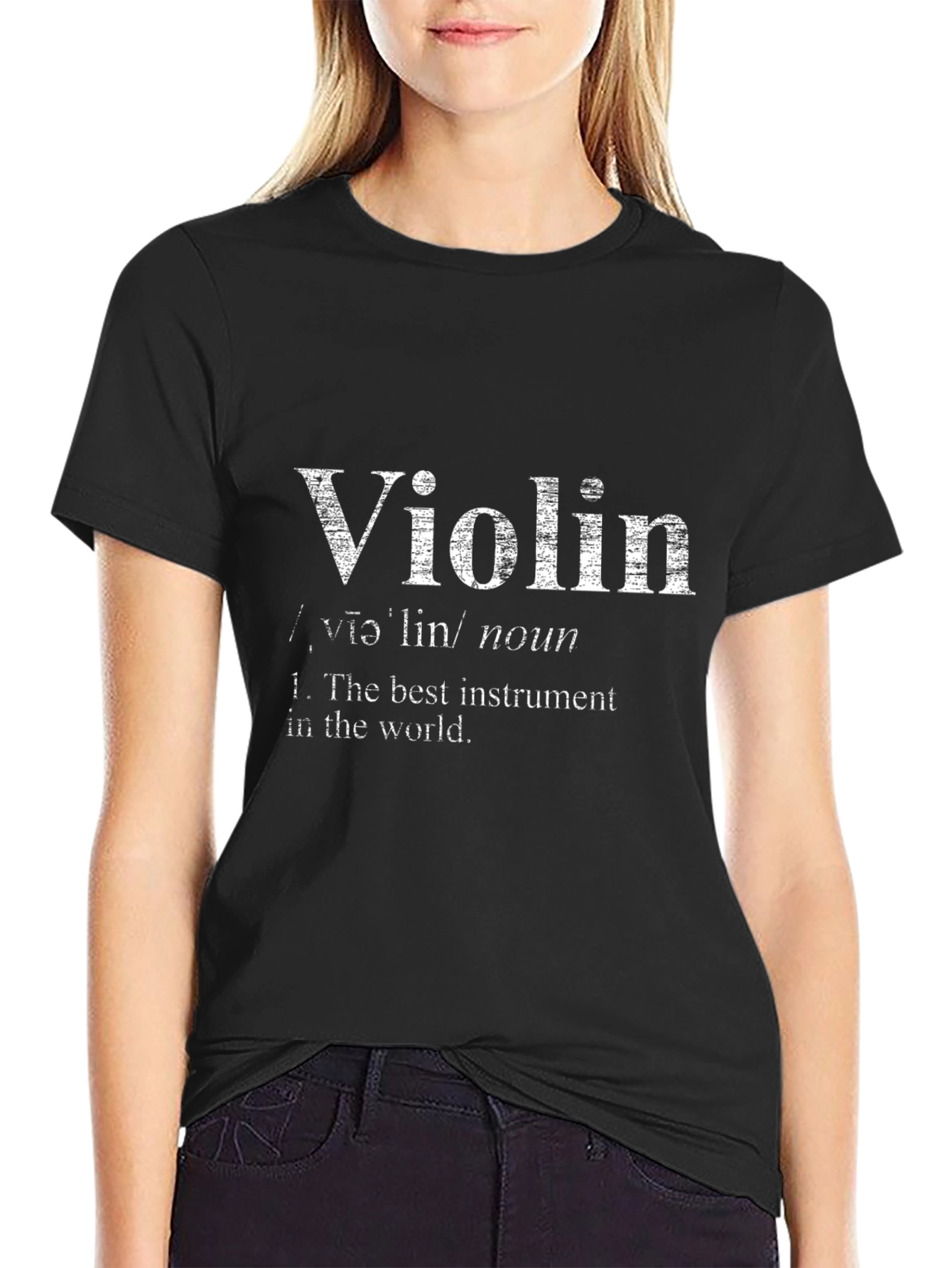 Violin Definition Black T-Shirt - Music Lover Tee